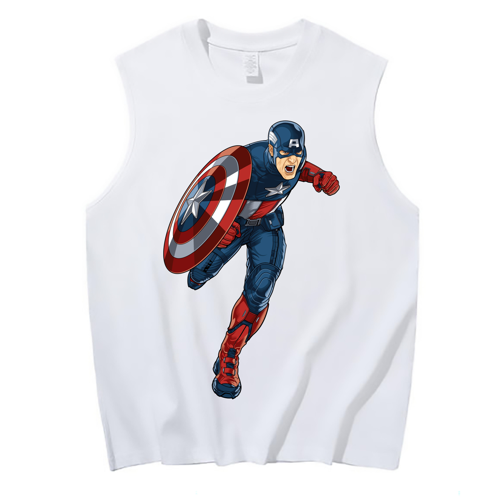 （画像用） アベンジャーズ The Avengers コットン100％タンクトップ（フロントプリント）