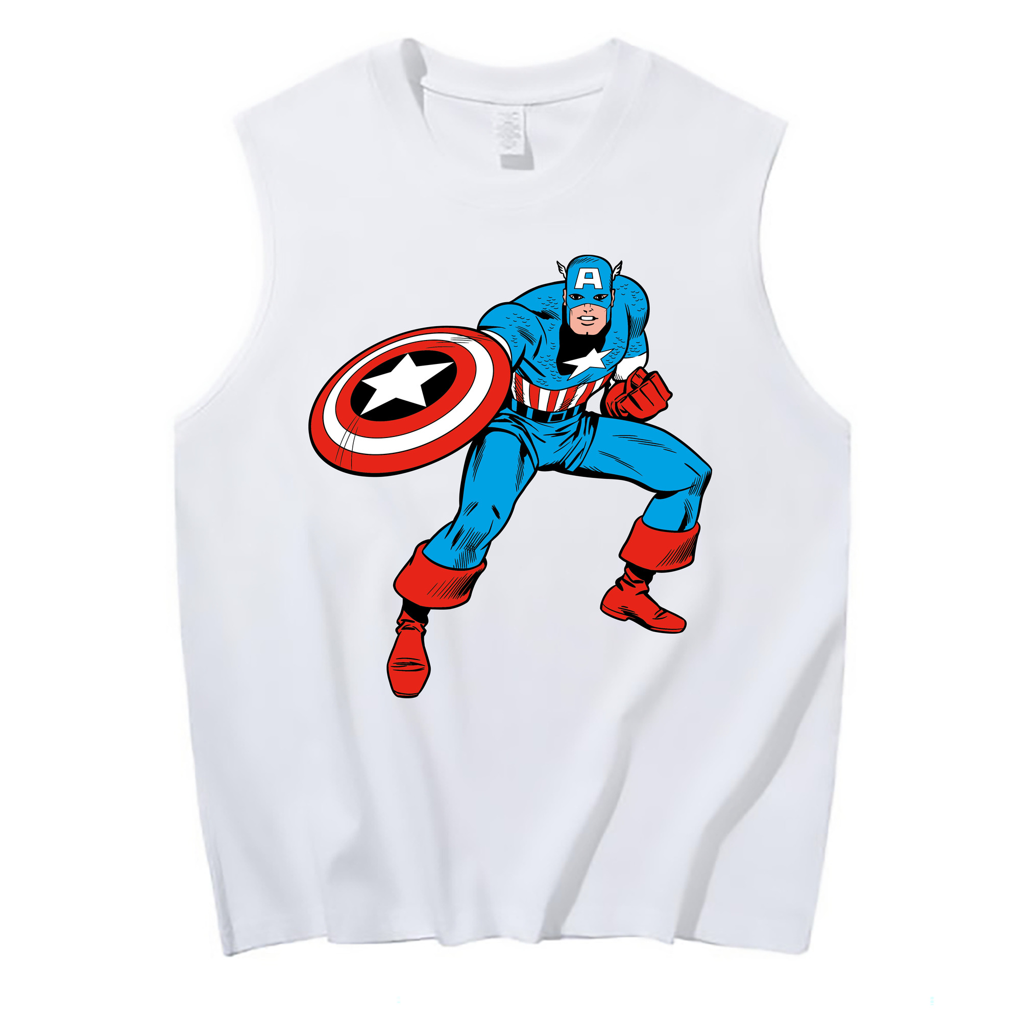 （画像用） アベンジャーズ The Avengers コットン100％タンクトップ（フロントプリント）
