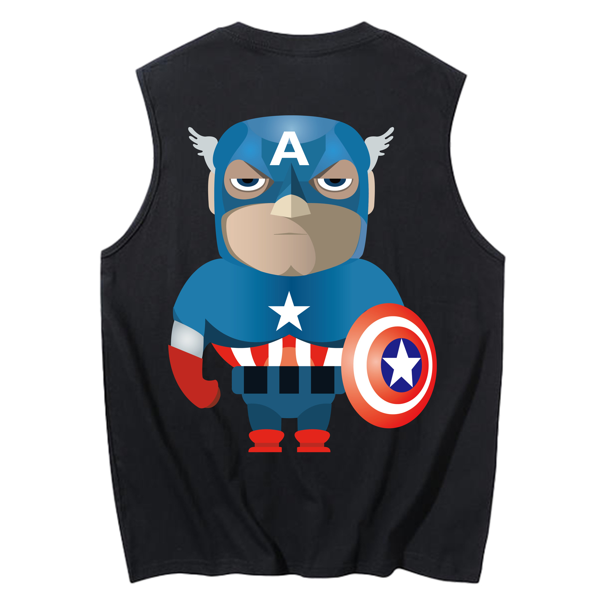 （画像用） アベンジャーズ The Avengers コットン100％タンクトップ（背面プリント）