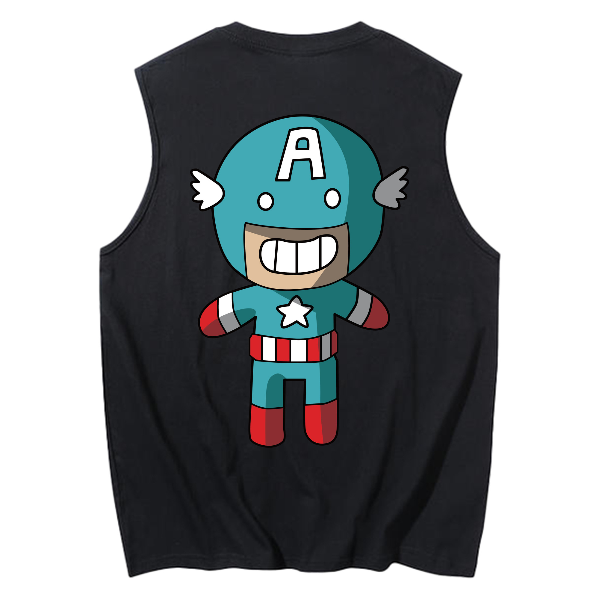 （画像用） アベンジャーズ The Avengers コットン100％タンクトップ（背面プリント）
