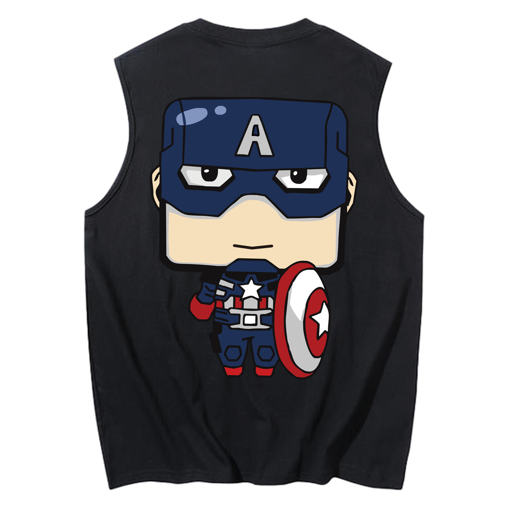 （画像用） アベンジャーズ The Avengers コットン100％タンクトップ（背面プリント）