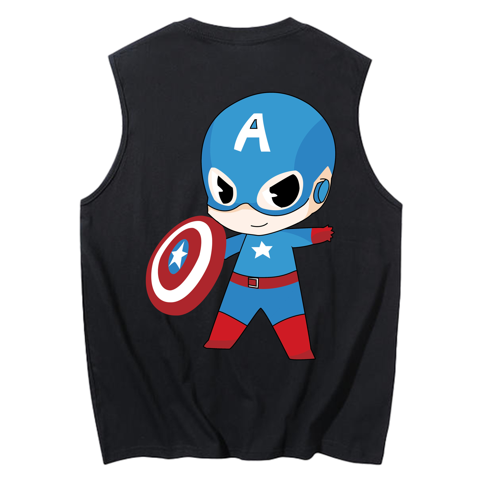 （画像用） アベンジャーズ The Avengers コットン100％タンクトップ（背面プリント）