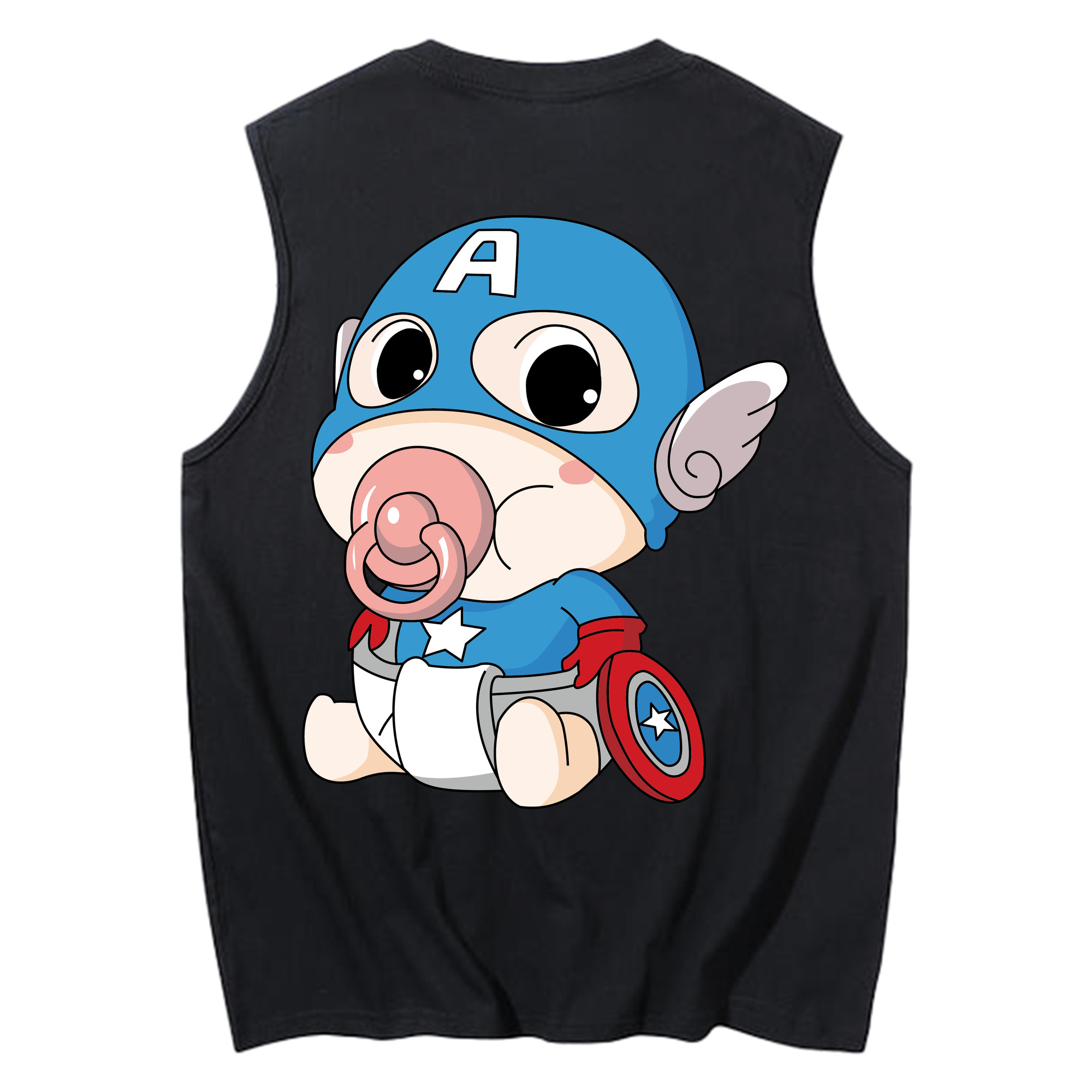 （画像用） アベンジャーズ The Avengers コットン100％タンクトップ（背面プリント）