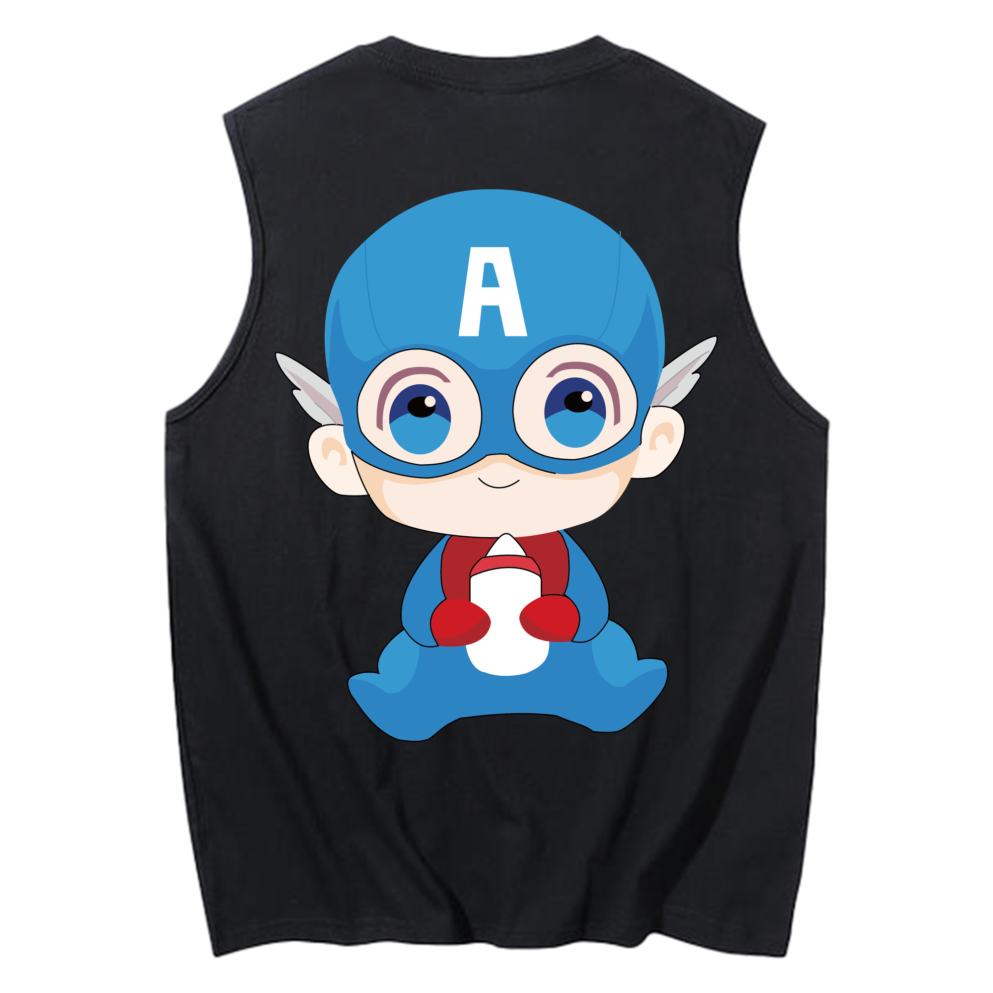 （画像用） アベンジャーズ The Avengers コットン100％タンクトップ（背面プリント）