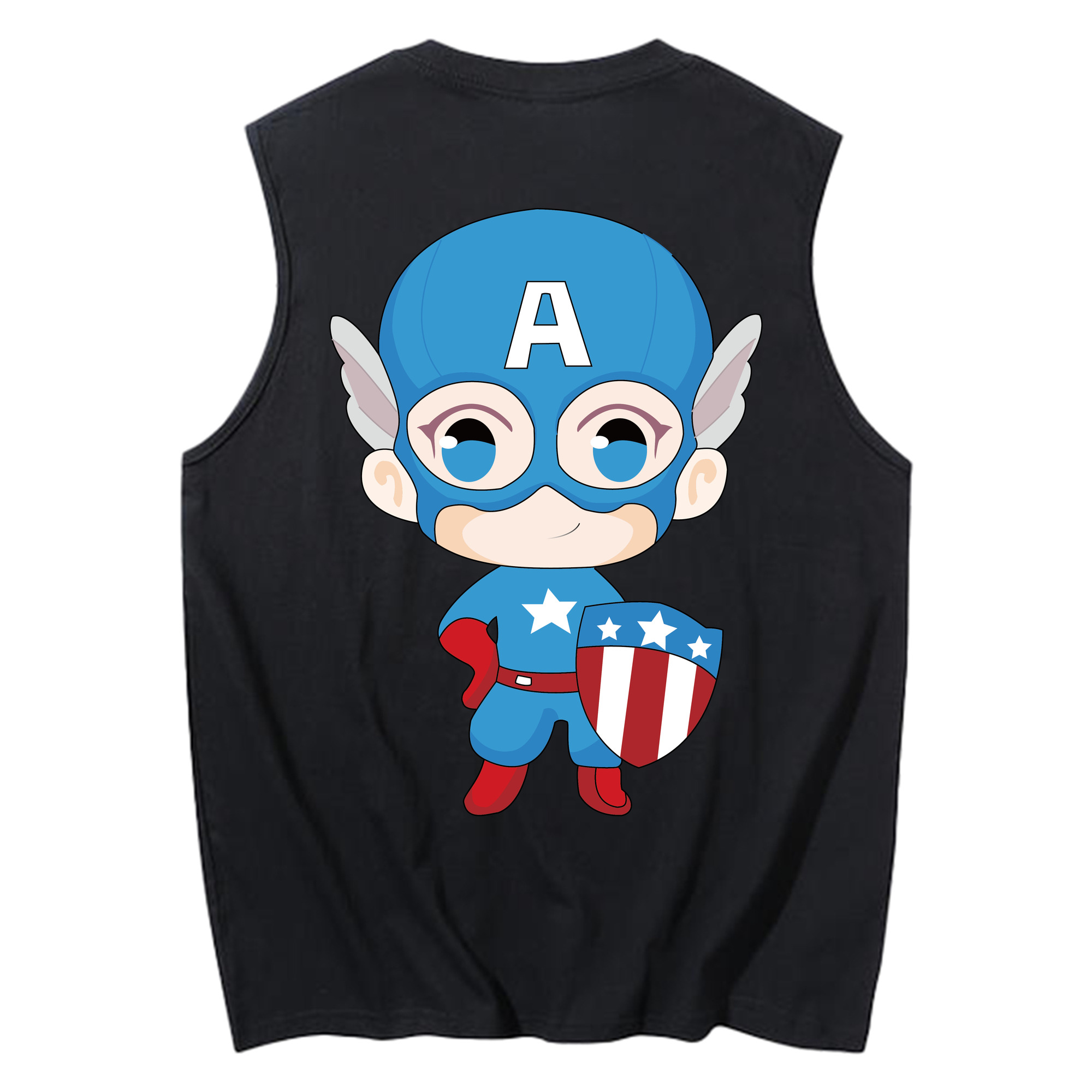 （画像用） アベンジャーズ The Avengers コットン100％タンクトップ（背面プリント）