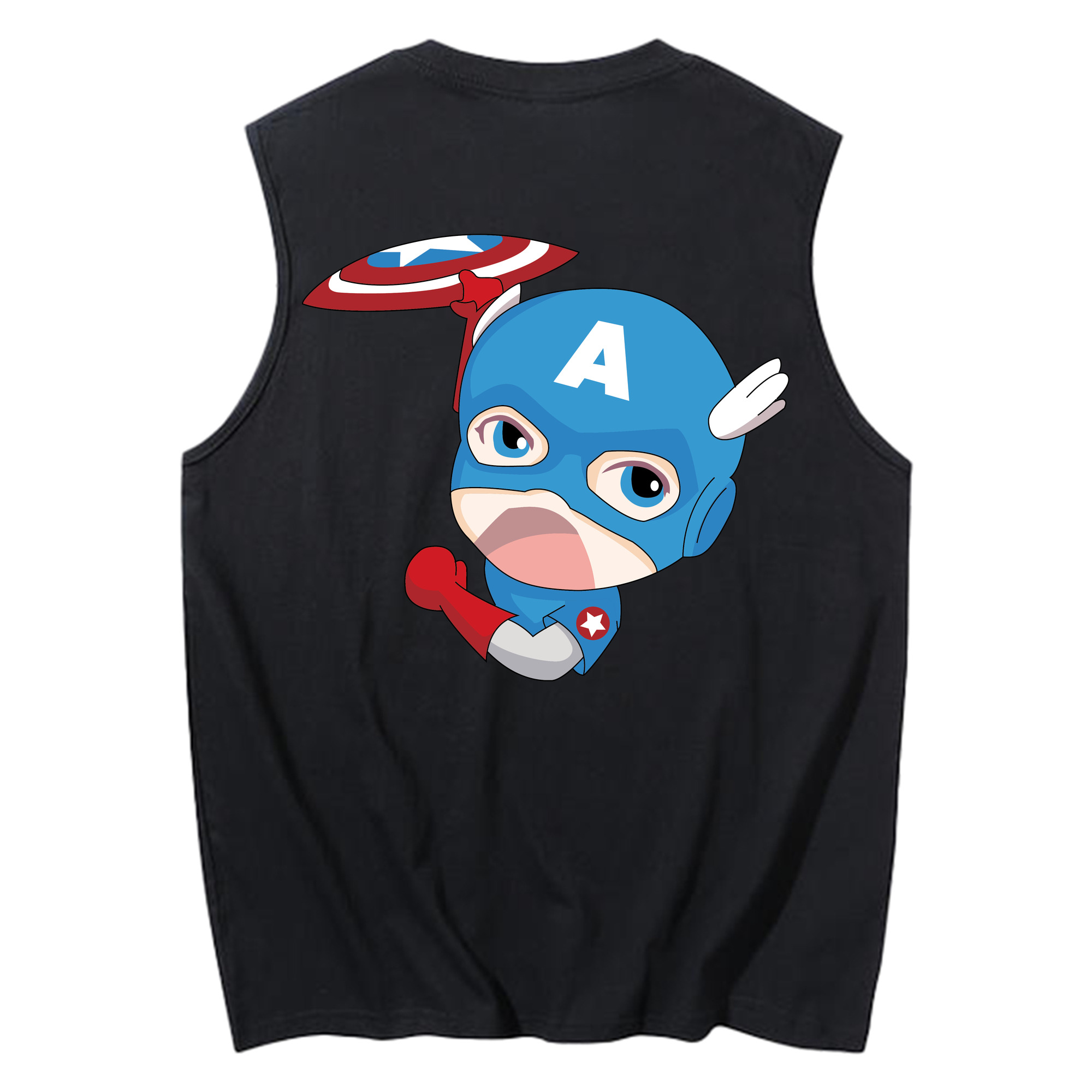 （画像用） アベンジャーズ The Avengers コットン100％タンクトップ（背面プリント）