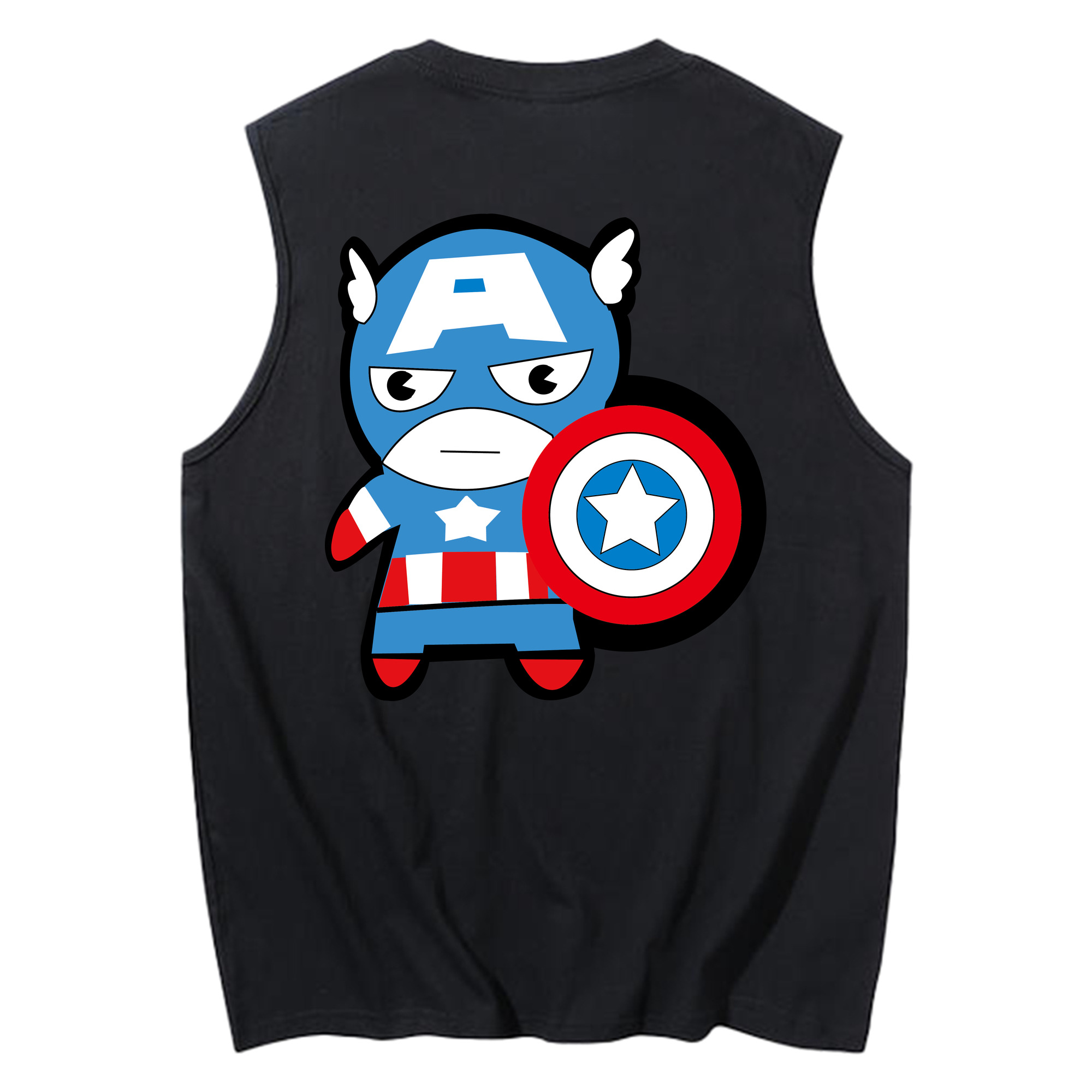 （画像用） アベンジャーズ The Avengers コットン100％タンクトップ（背面プリント）