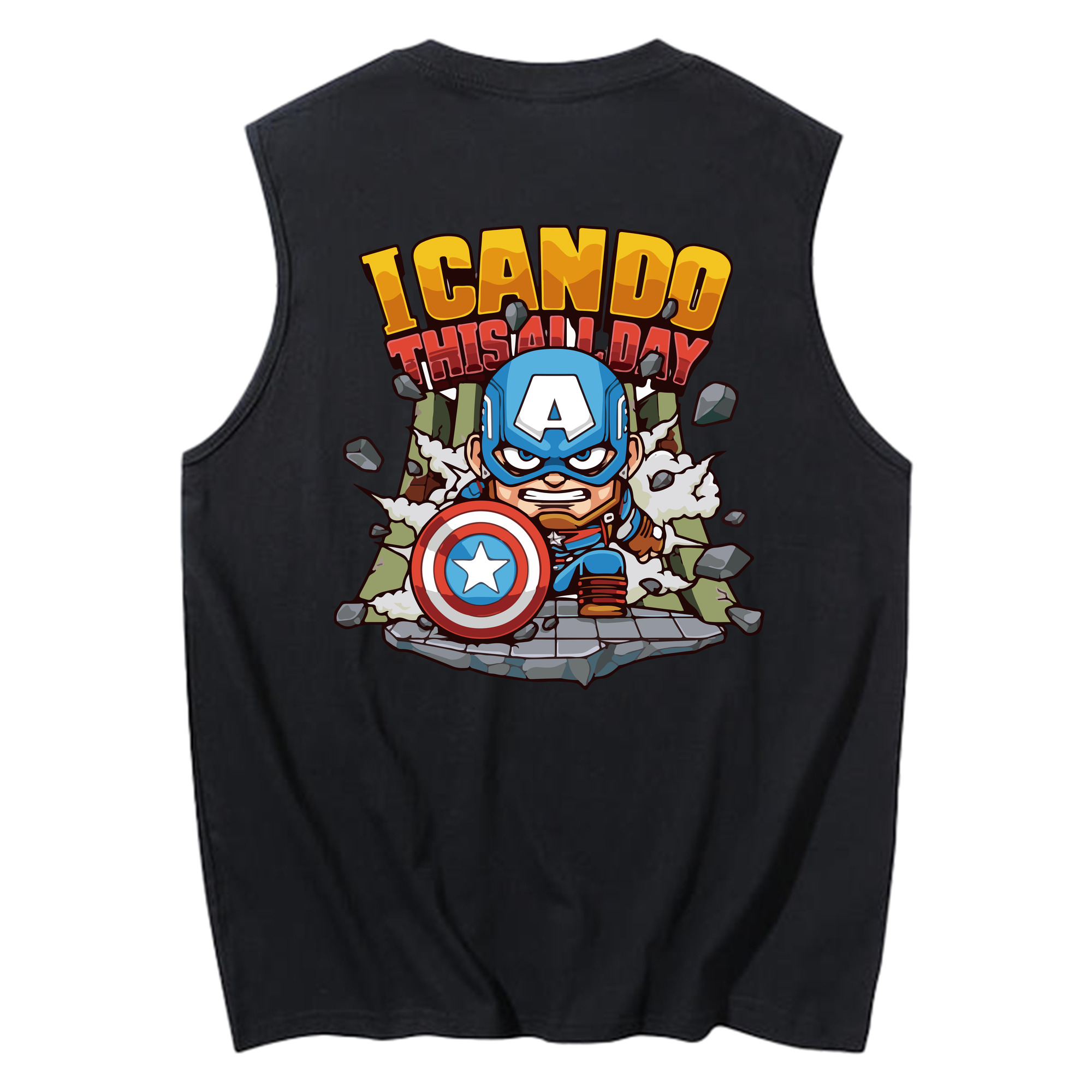 （画像用） アベンジャーズ The Avengers コットン100％タンクトップ（背面プリント）