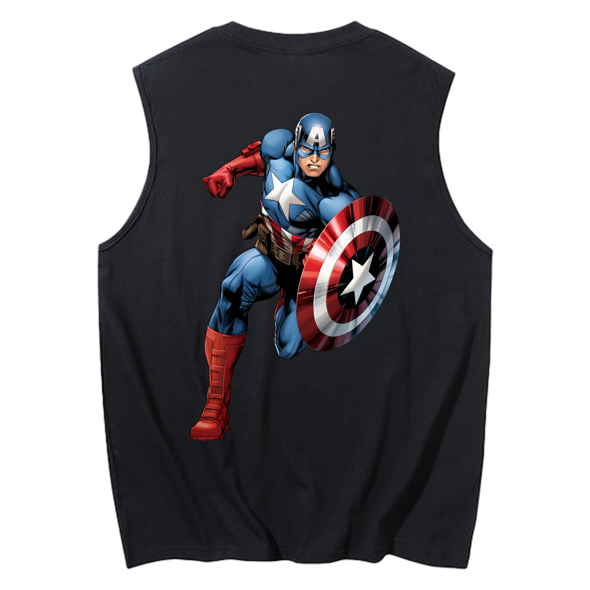 （画像用） アベンジャーズ The Avengers コットン100％タンクトップ（背面プリント）