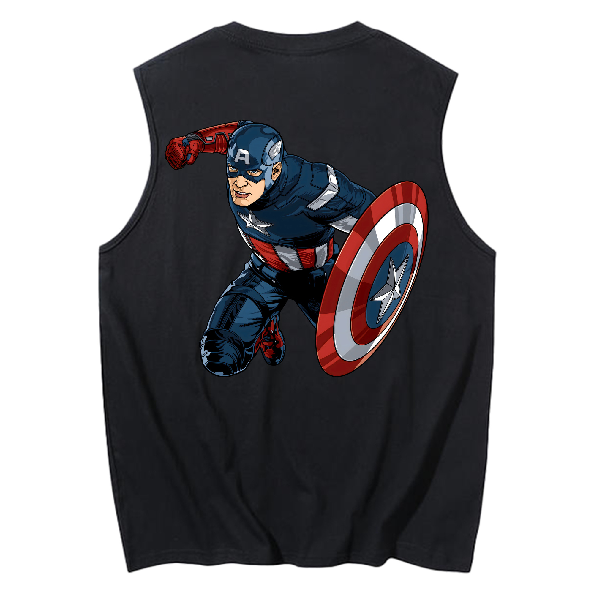 （画像用） アベンジャーズ The Avengers コットン100％タンクトップ（背面プリント）