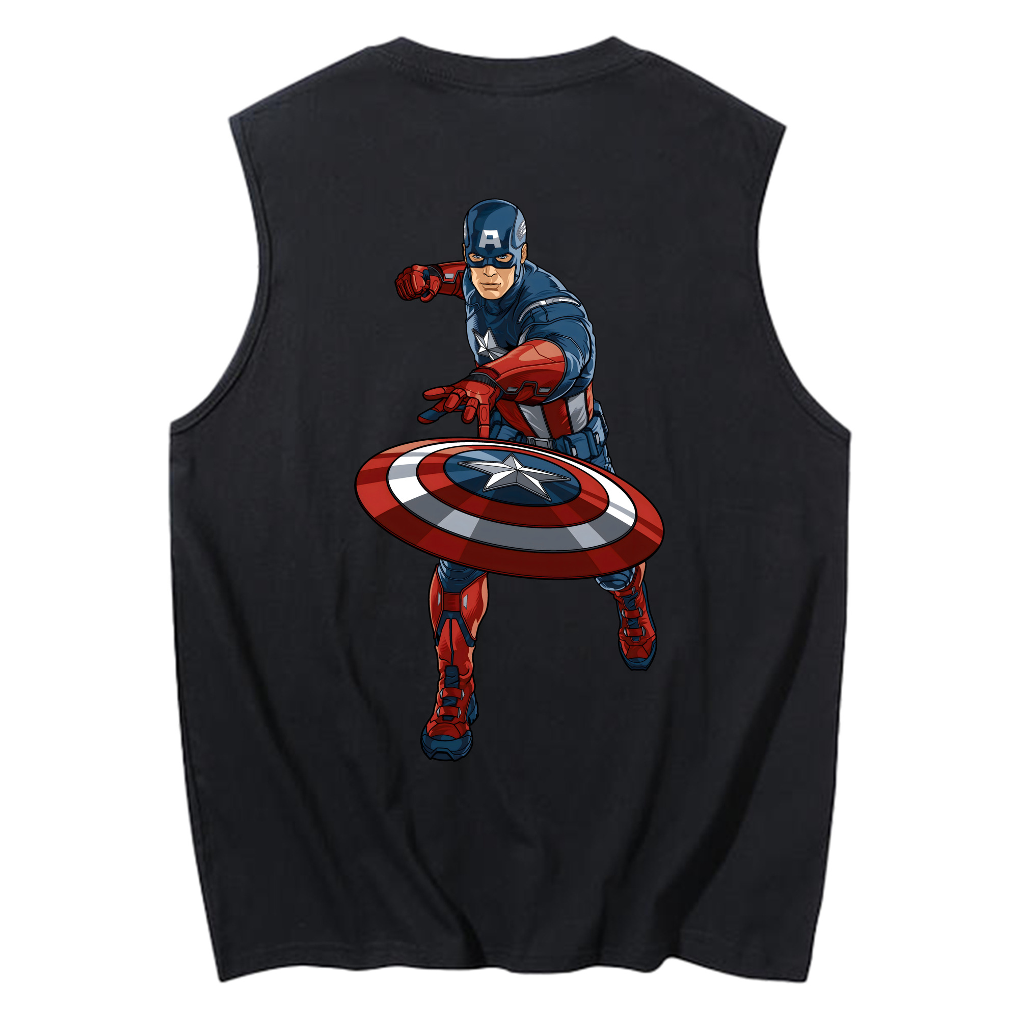 （画像用） アベンジャーズ The Avengers コットン100％タンクトップ（背面プリント）