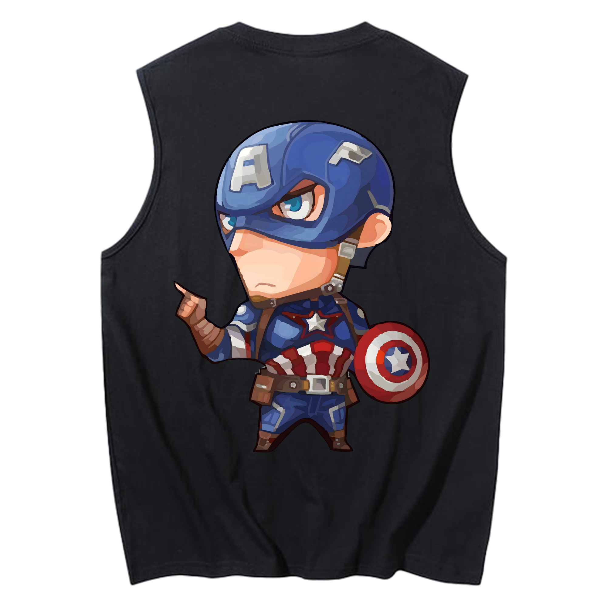 （画像用） アベンジャーズ The Avengers コットン100％タンクトップ（背面プリント）