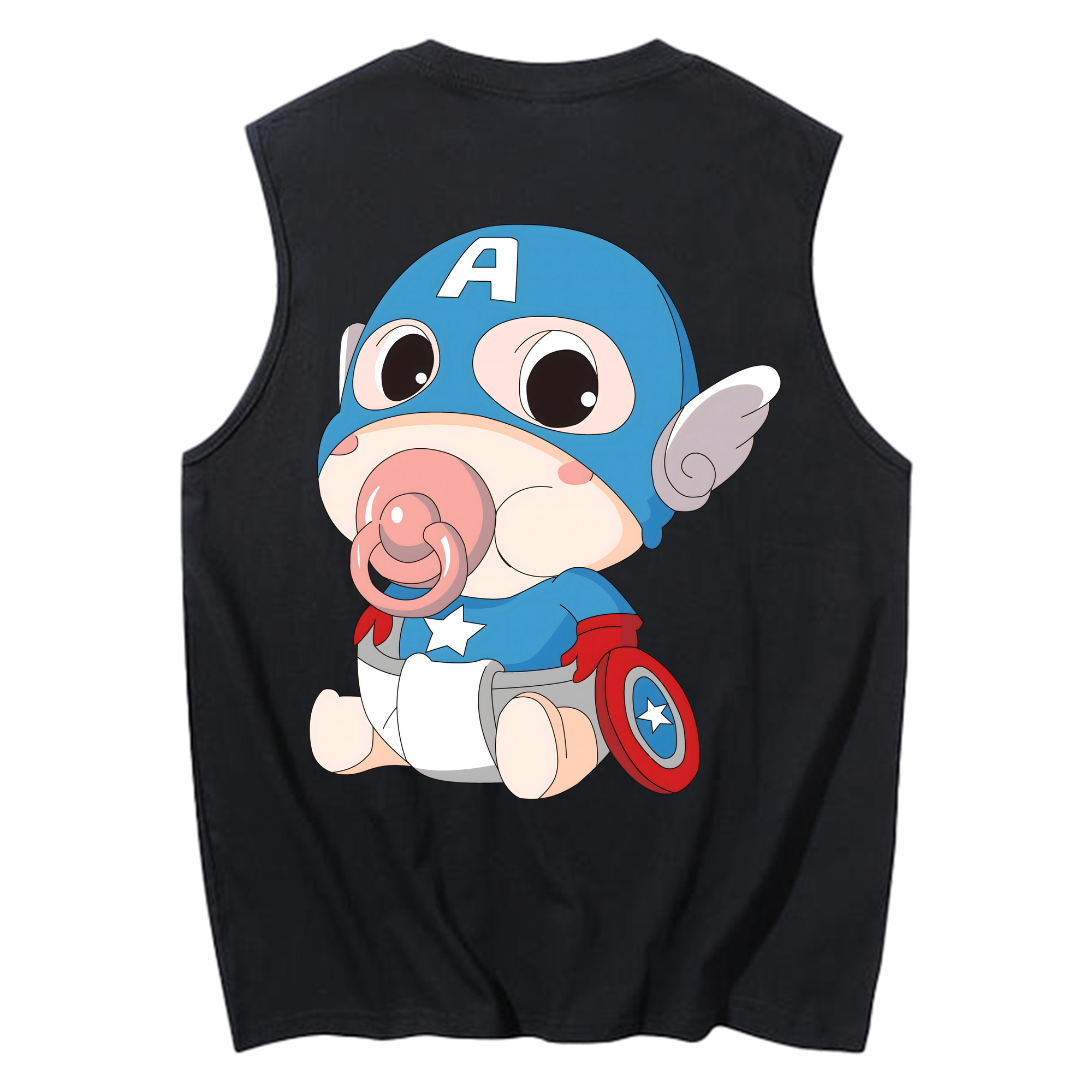 （画像用） アベンジャーズ The Avengers コットン100％タンクトップ（背面プリント）