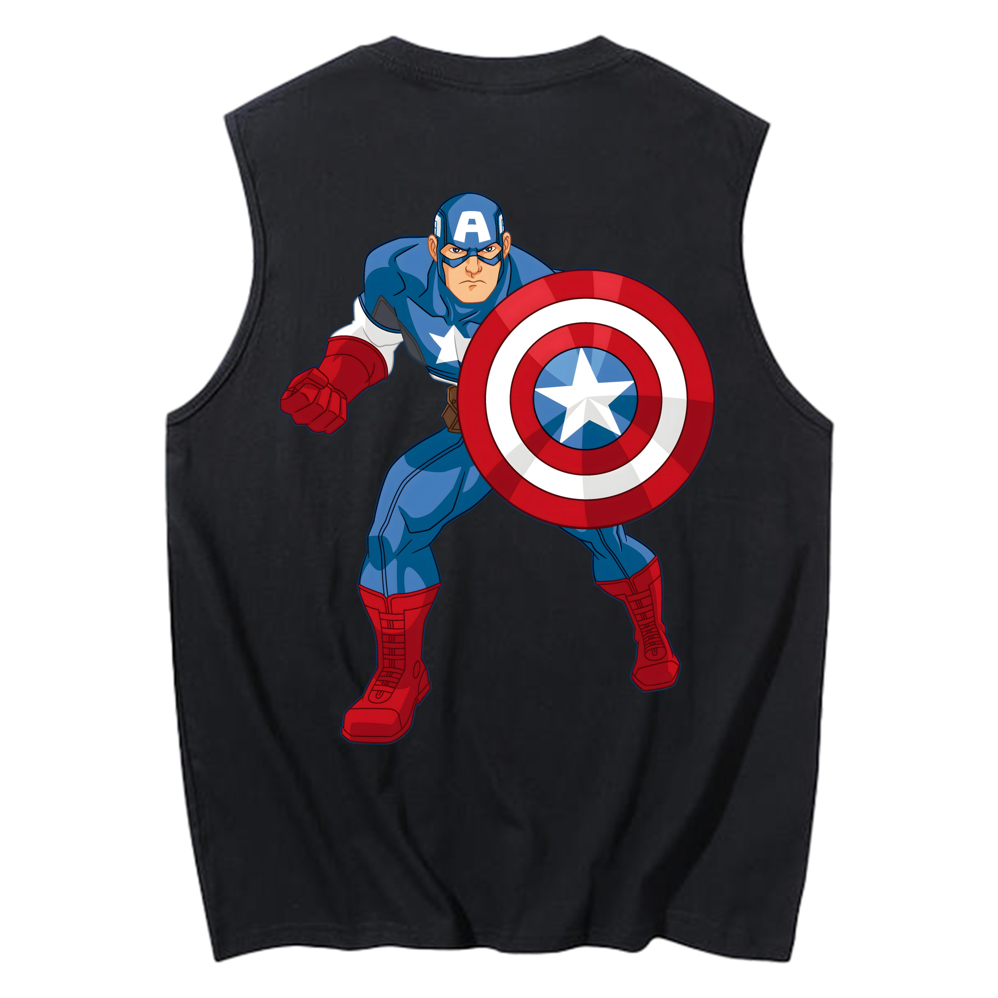 （画像用） アベンジャーズ The Avengers コットン100％タンクトップ（背面プリント）