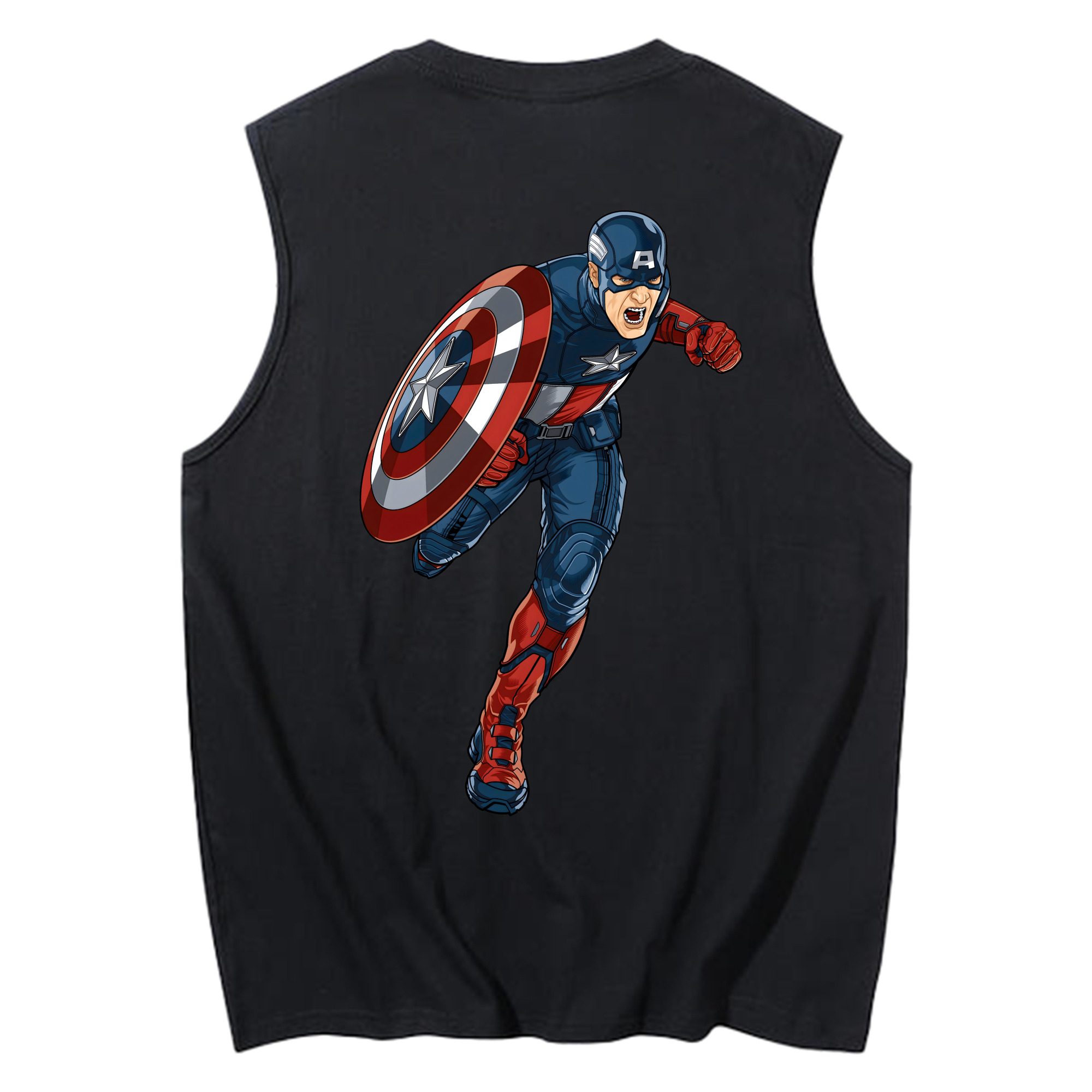 （画像用） アベンジャーズ The Avengers コットン100％タンクトップ（背面プリント）