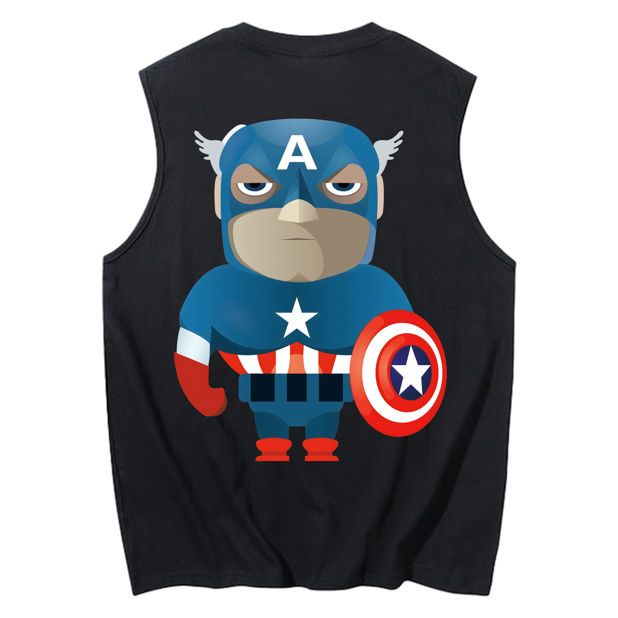 （画像用） アベンジャーズ The Avengers コットン100％タンクトップ（背面プリント）