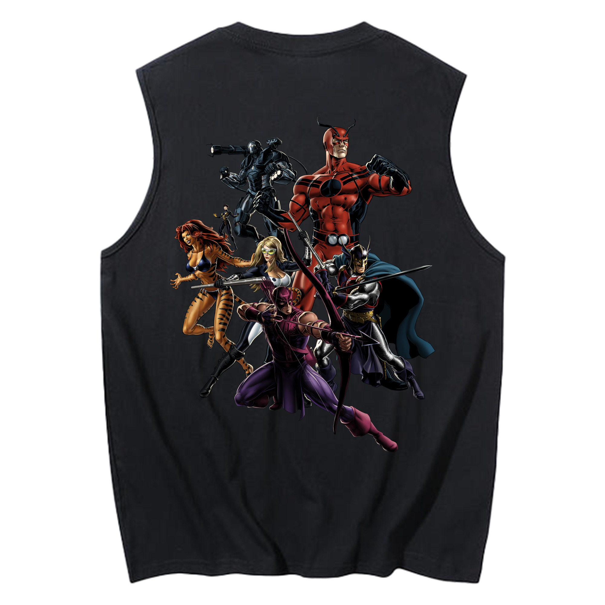 （画像用） アベンジャーズ The Avengers コットン100％タンクトップ（背面プリント）