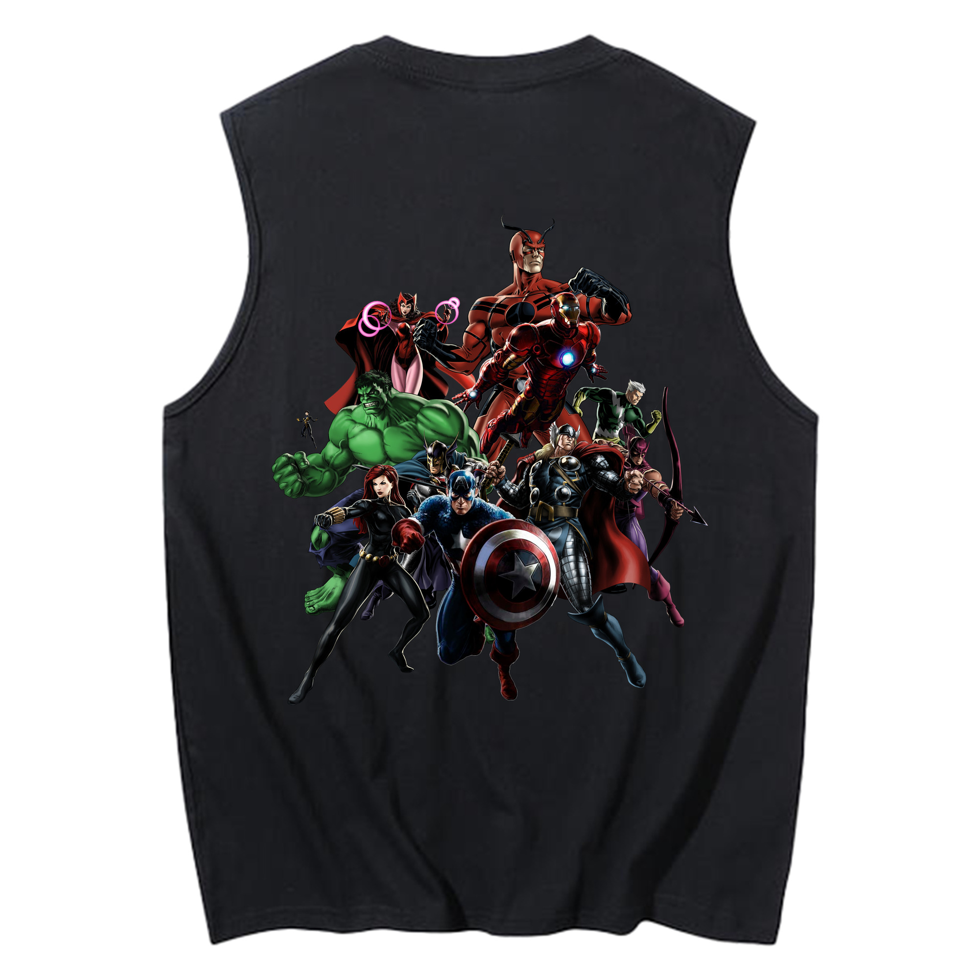 （画像用） アベンジャーズ The Avengers コットン100％タンクトップ（背面プリント）