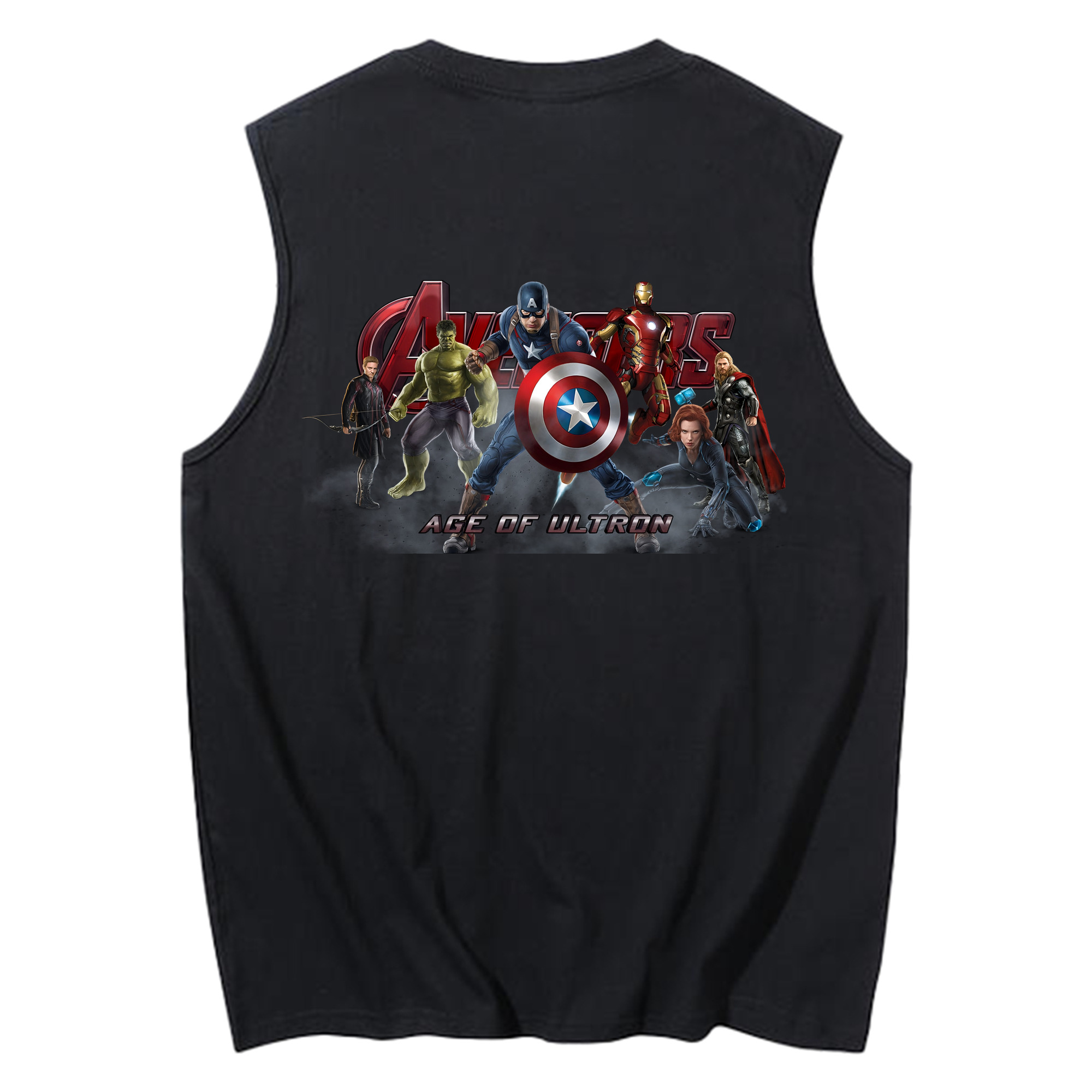 （画像用） アベンジャーズ The Avengers コットン100％タンクトップ（背面プリント）