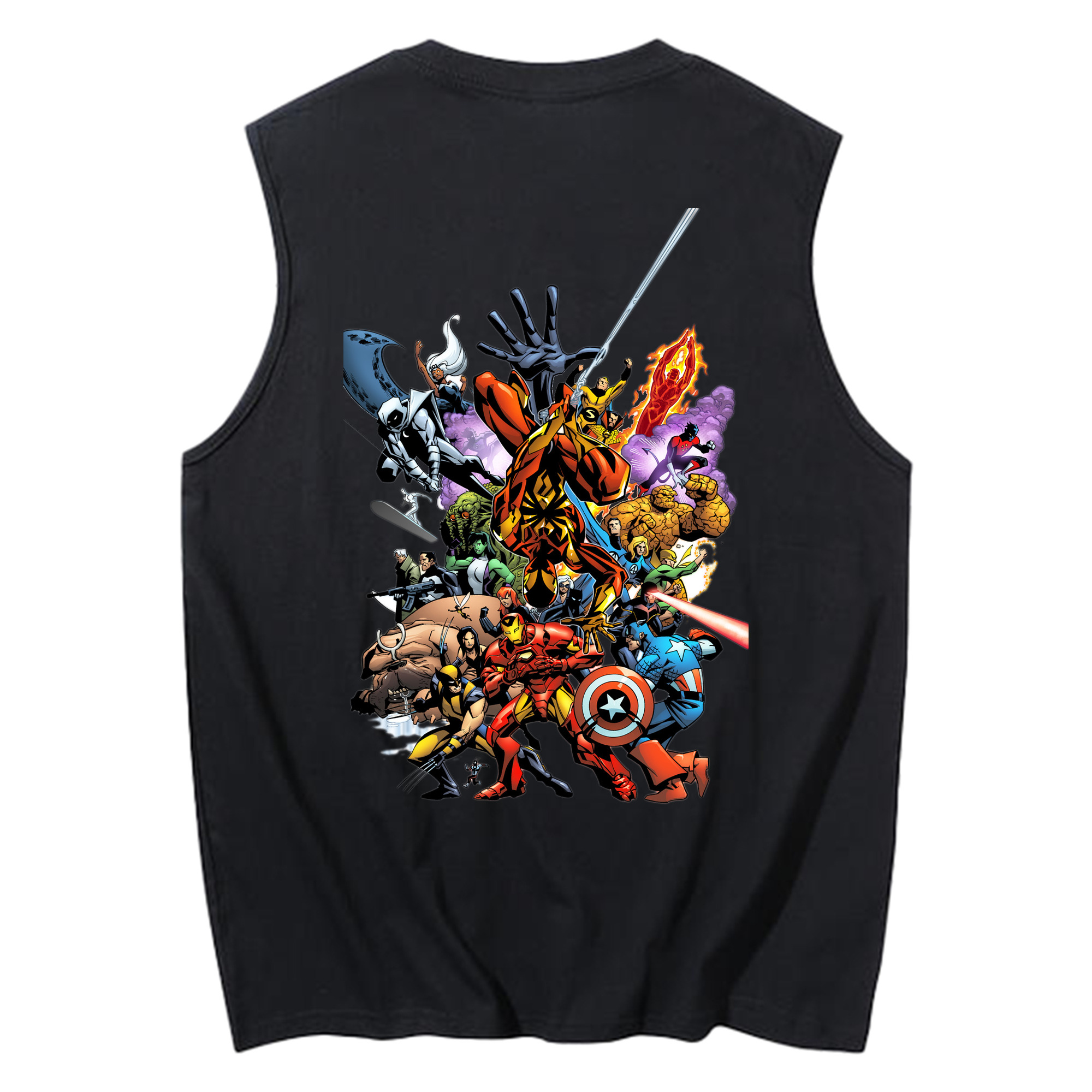（画像用） アベンジャーズ The Avengers コットン100％タンクトップ（背面プリント）