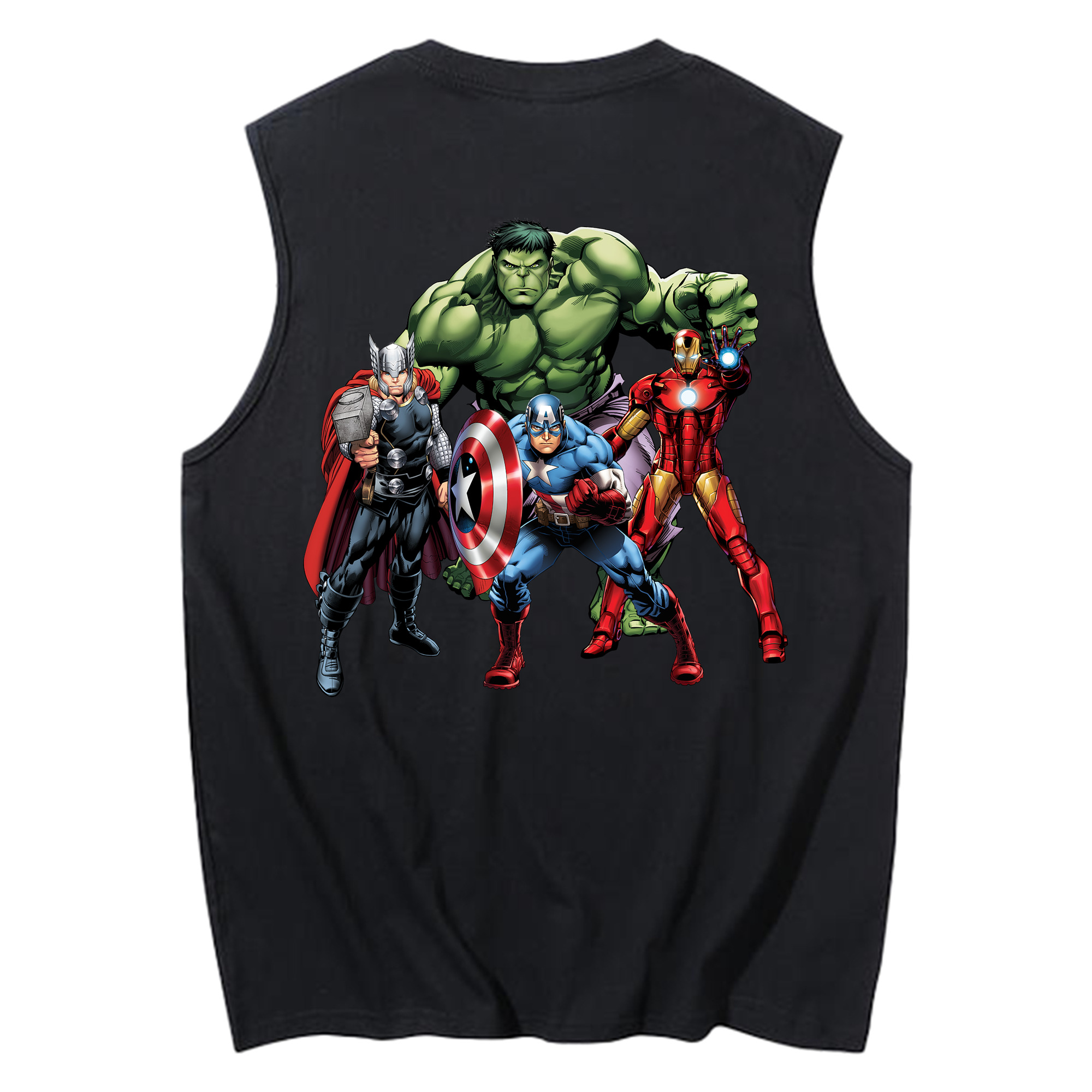 （画像用） アベンジャーズ The Avengers コットン100％タンクトップ（背面プリント）