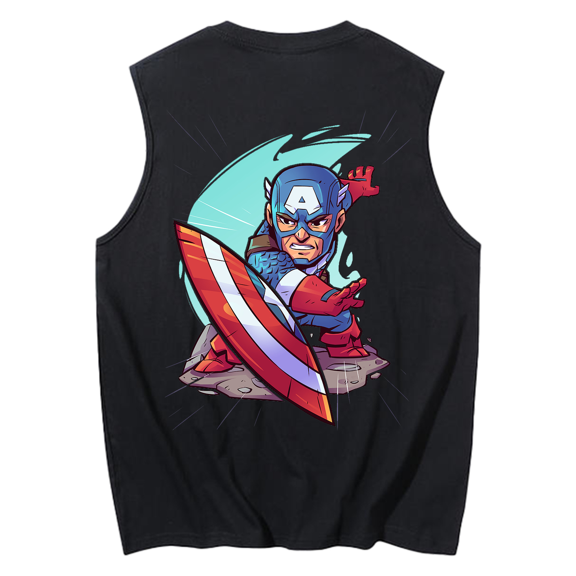 （画像用） アベンジャーズ The Avengers コットン100％タンクトップ（背面プリント）