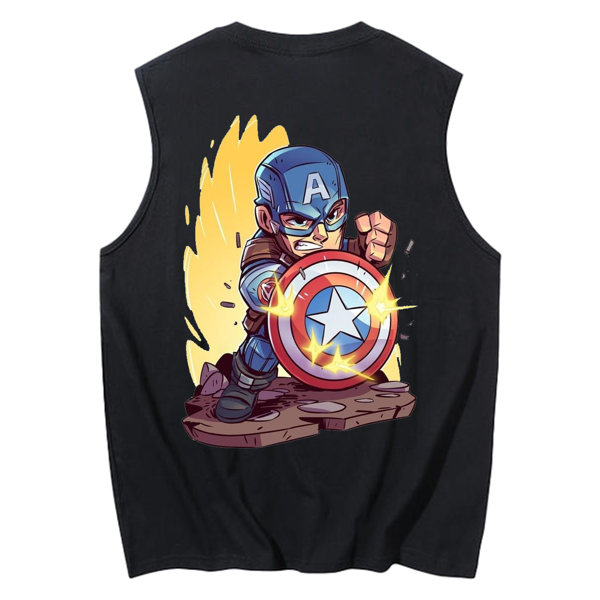 （画像用） アベンジャーズ The Avengers コットン100％タンクトップ（背面プリント）