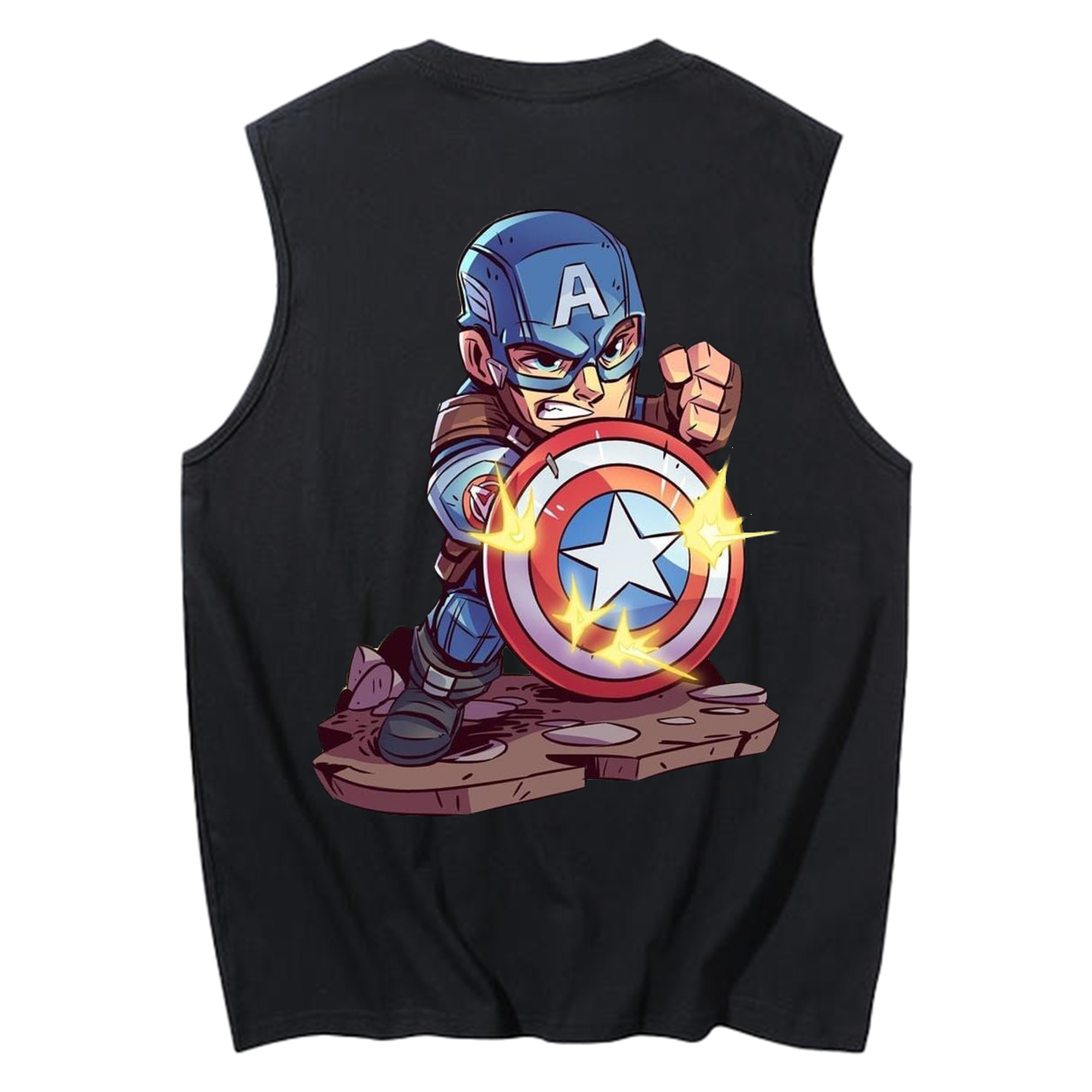 （画像用） アベンジャーズ The Avengers コットン100％タンクトップ（背面プリント）