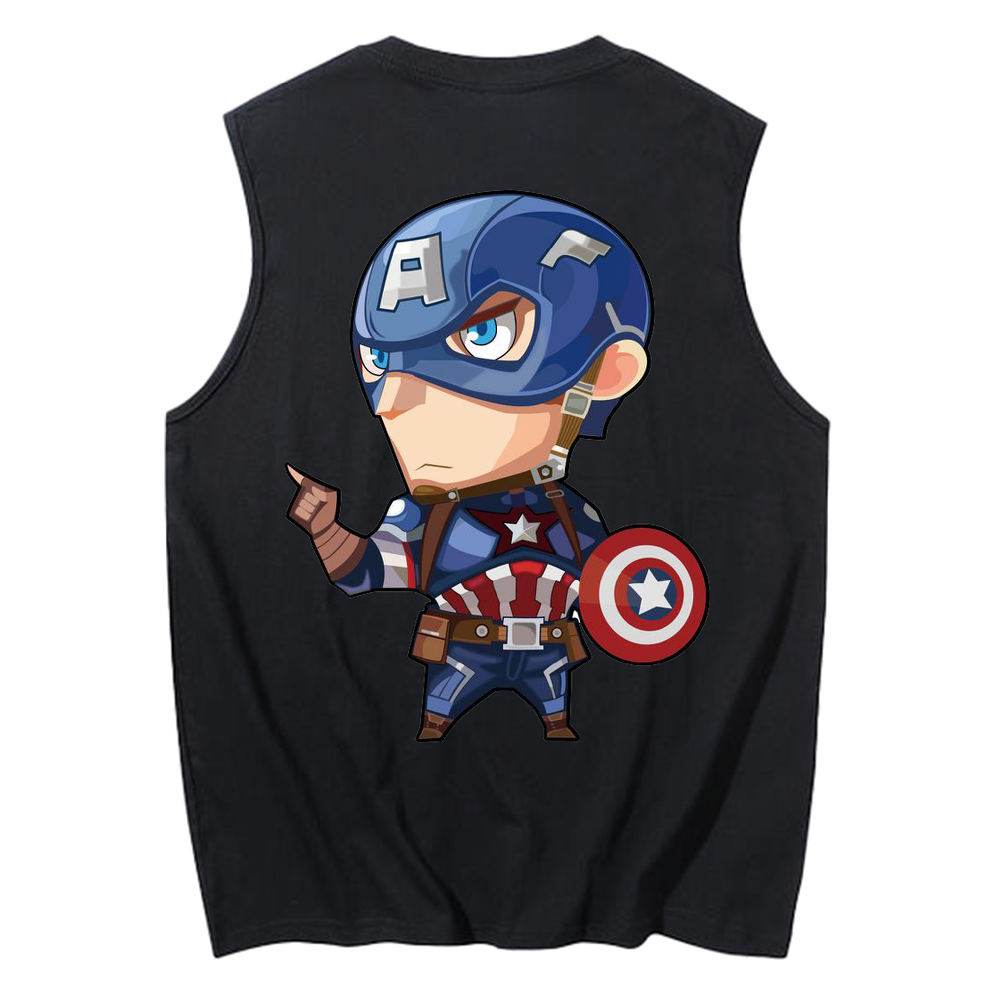 （画像用） アベンジャーズ The Avengers コットン100％タンクトップ（背面プリント）