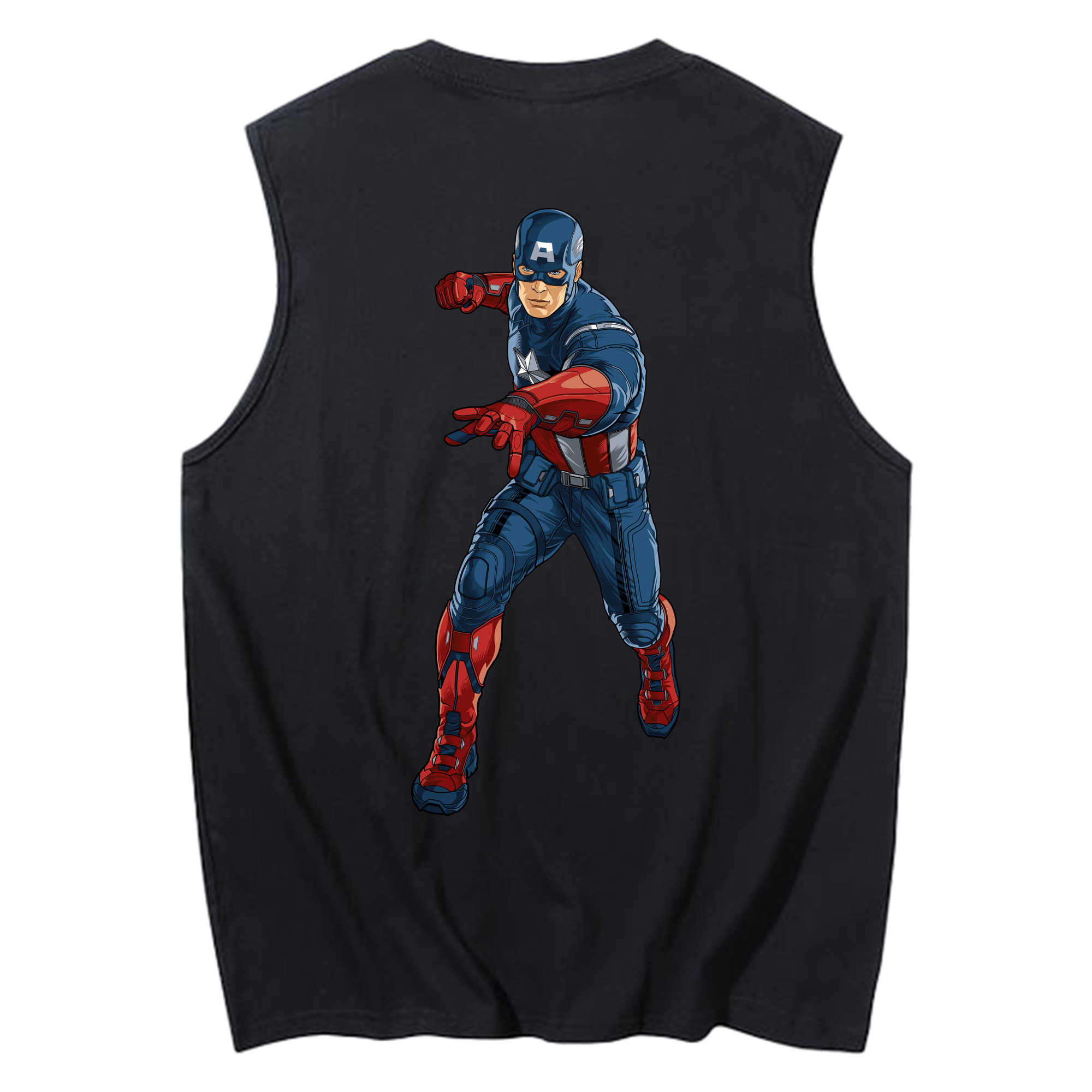 （画像用） アベンジャーズ The Avengers コットン100％タンクトップ（背面プリント）