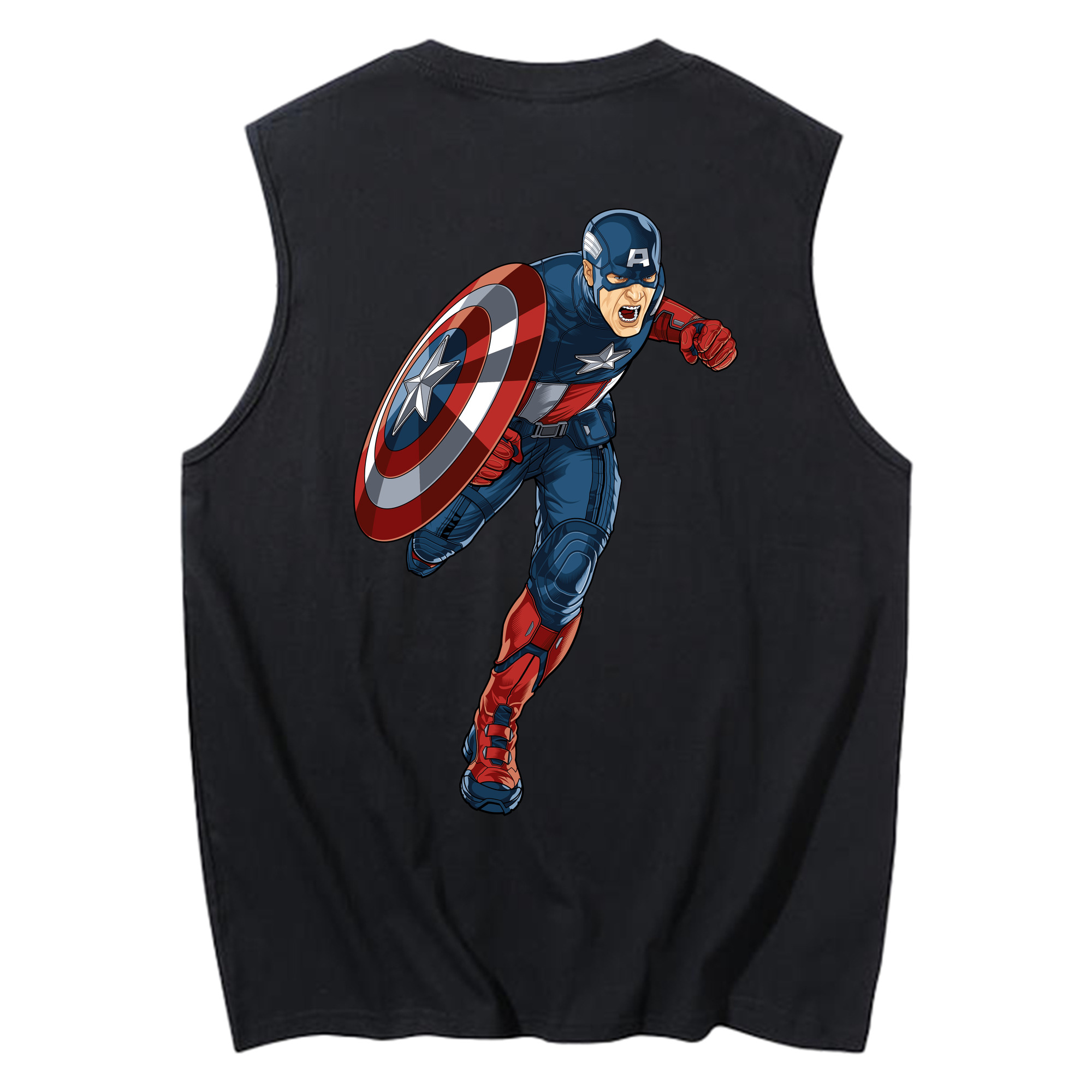 （画像用） アベンジャーズ The Avengers コットン100％タンクトップ（背面プリント）