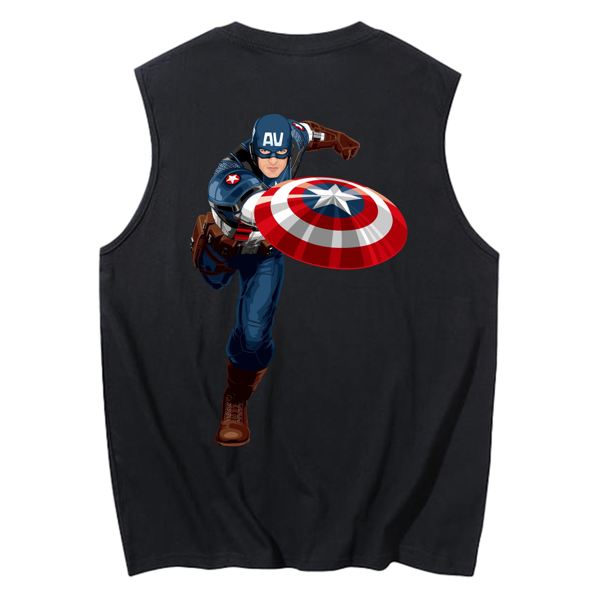 （画像用） アベンジャーズ The Avengers コットン100％タンクトップ（背面プリント）