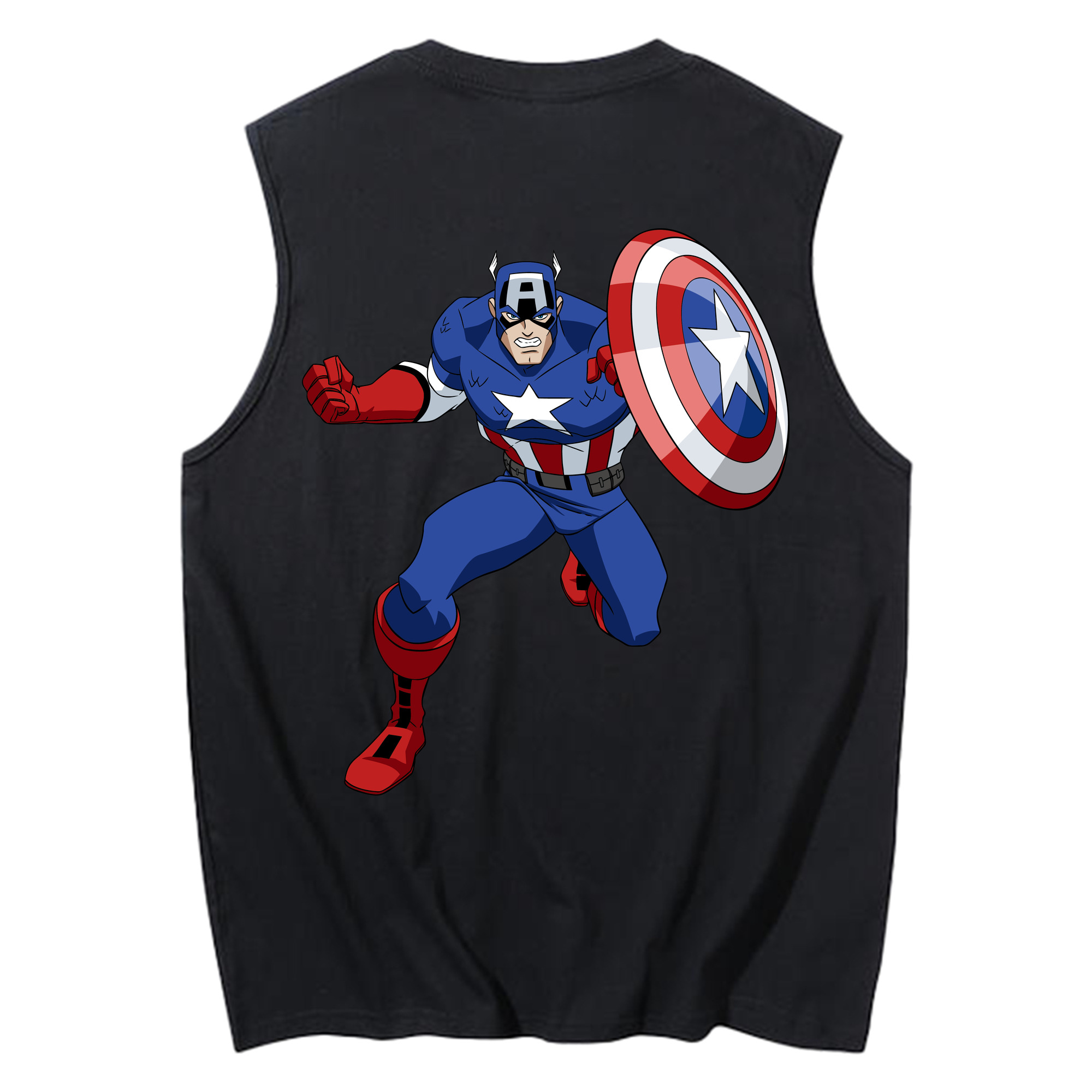 （画像用） アベンジャーズ The Avengers コットン100％タンクトップ（背面プリント）