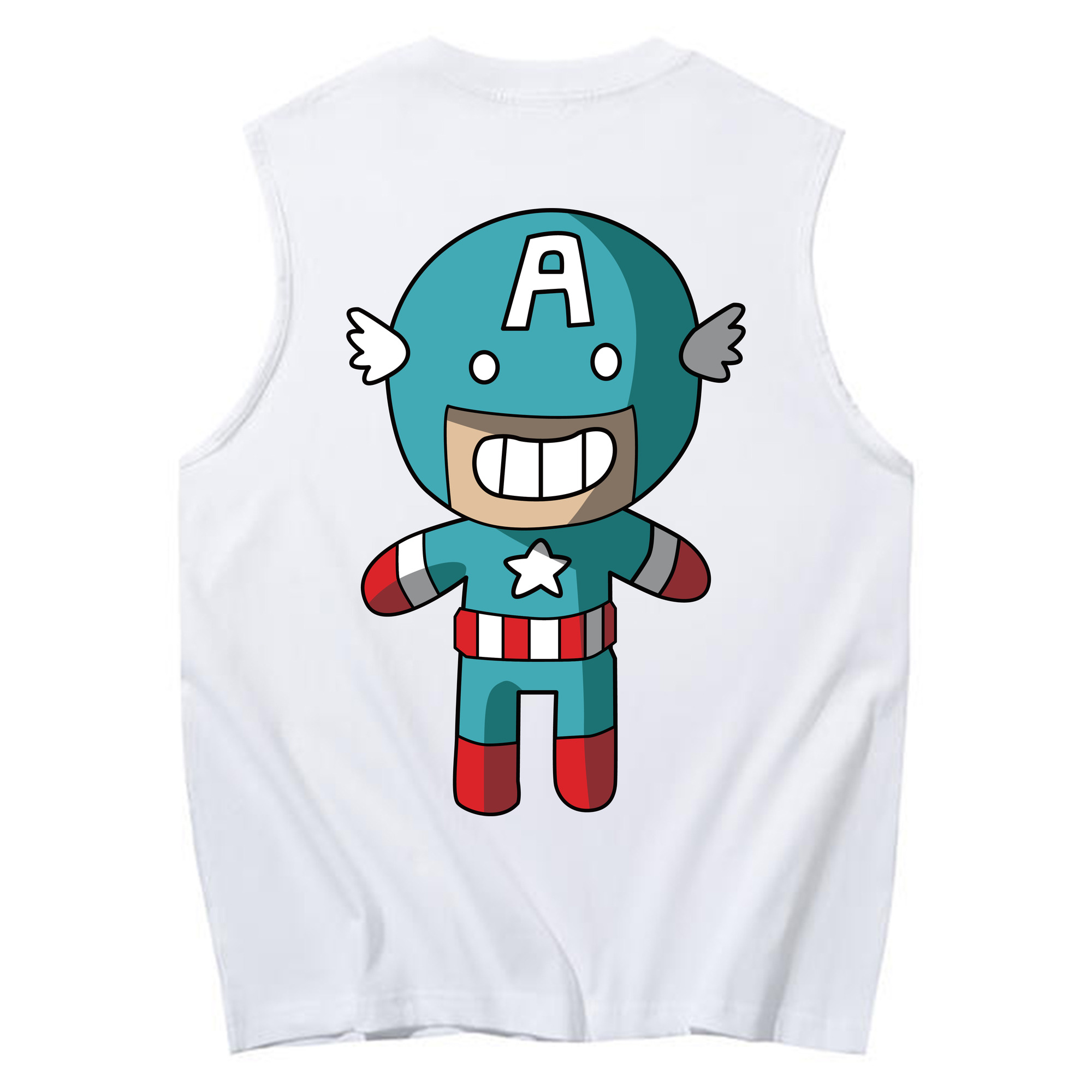 （画像用） アベンジャーズ The Avengers コットン100％タンクトップ（背面プリント）