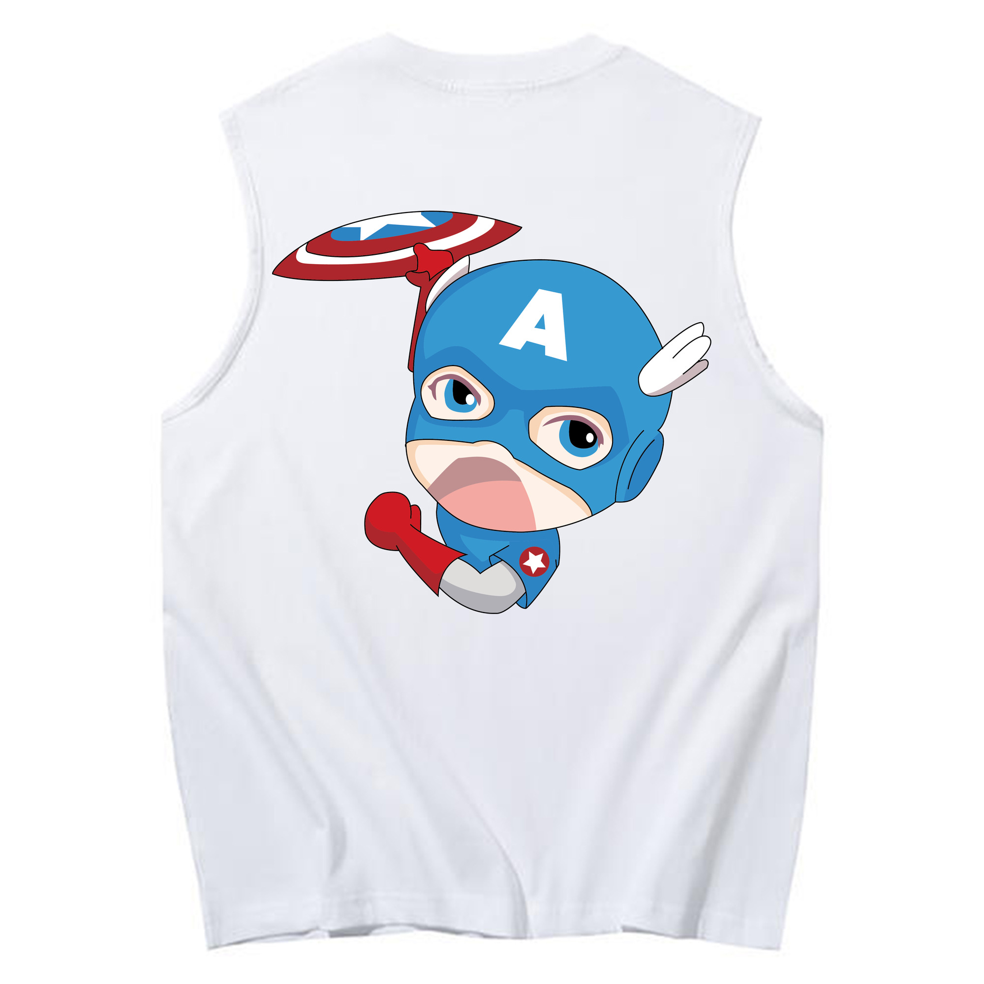 （画像用） アベンジャーズ The Avengers コットン100％タンクトップ（背面プリント）