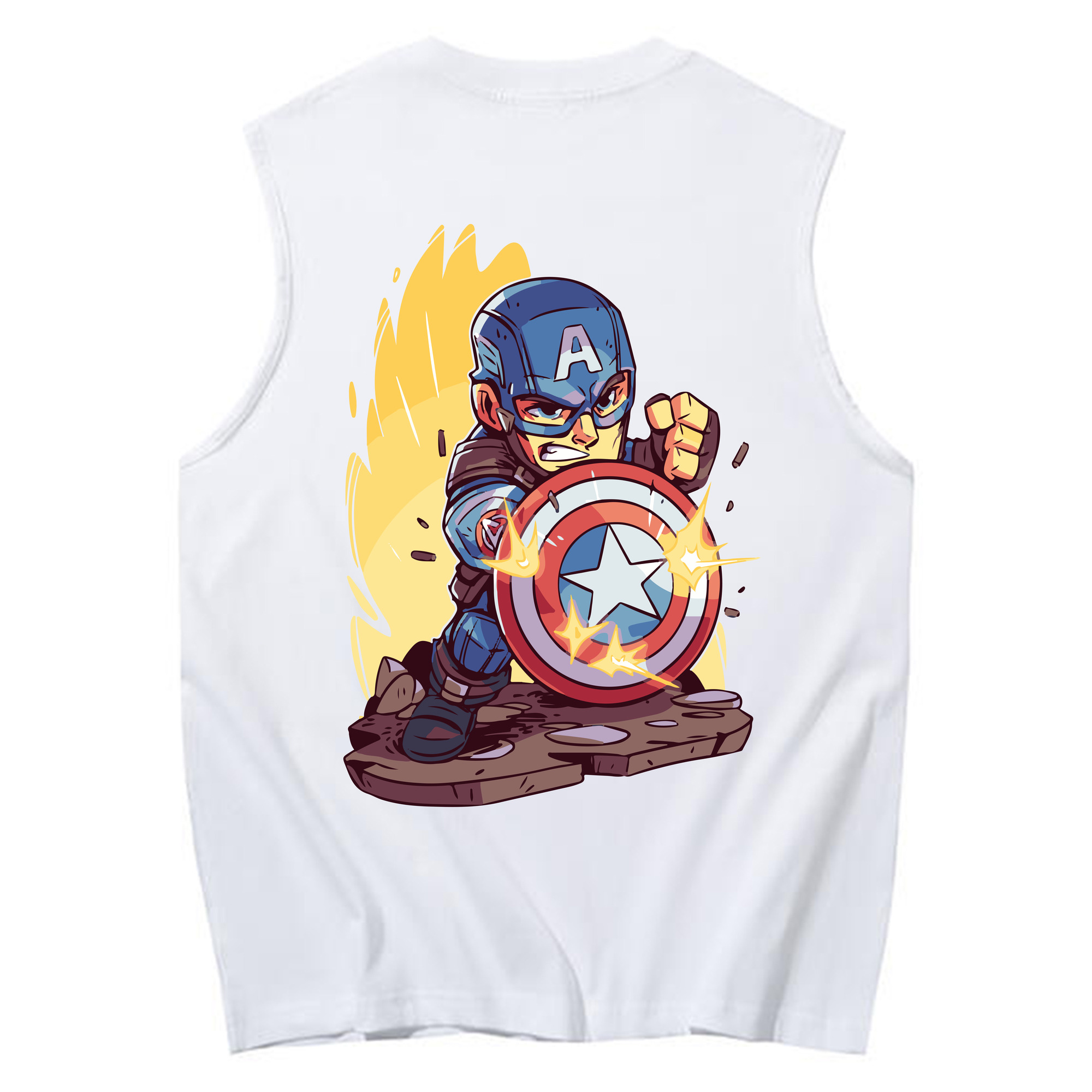 （画像用） アベンジャーズ The Avengers コットン100％タンクトップ（背面プリント）