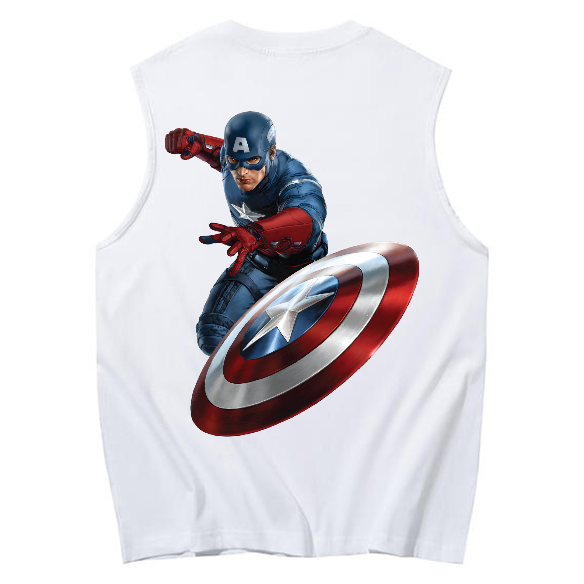 （画像用） アベンジャーズ The Avengers コットン100％タンクトップ（背面プリント）