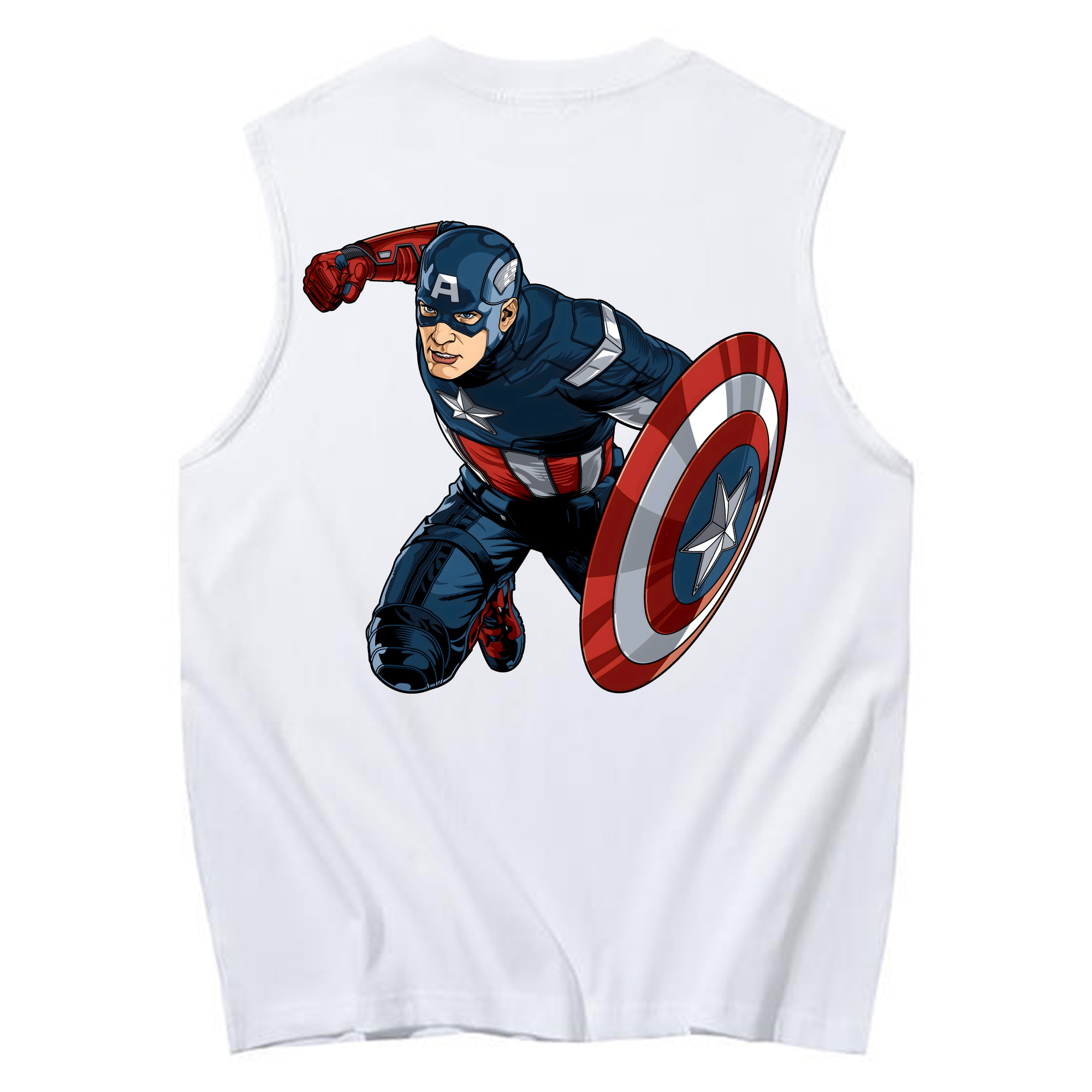 （画像用） アベンジャーズ The Avengers コットン100％タンクトップ（背面プリント）