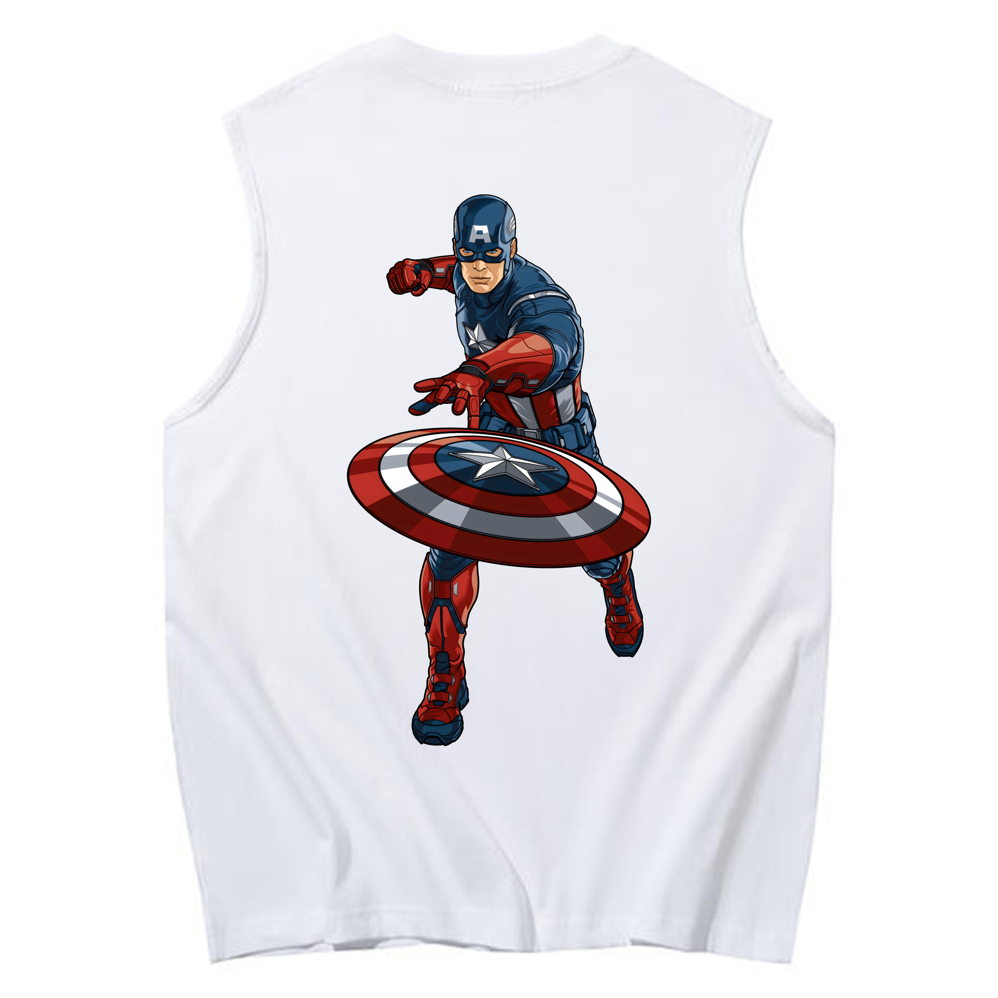 （画像用） アベンジャーズ The Avengers コットン100％タンクトップ（背面プリント）