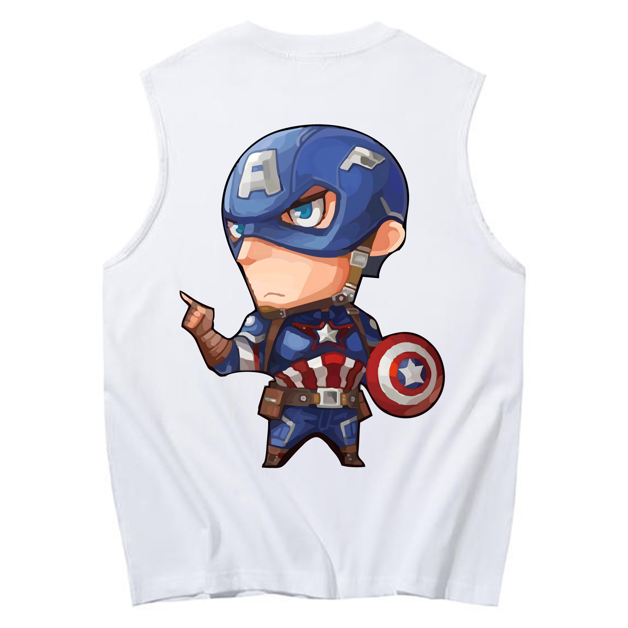 （画像用） アベンジャーズ The Avengers コットン100％タンクトップ（背面プリント）