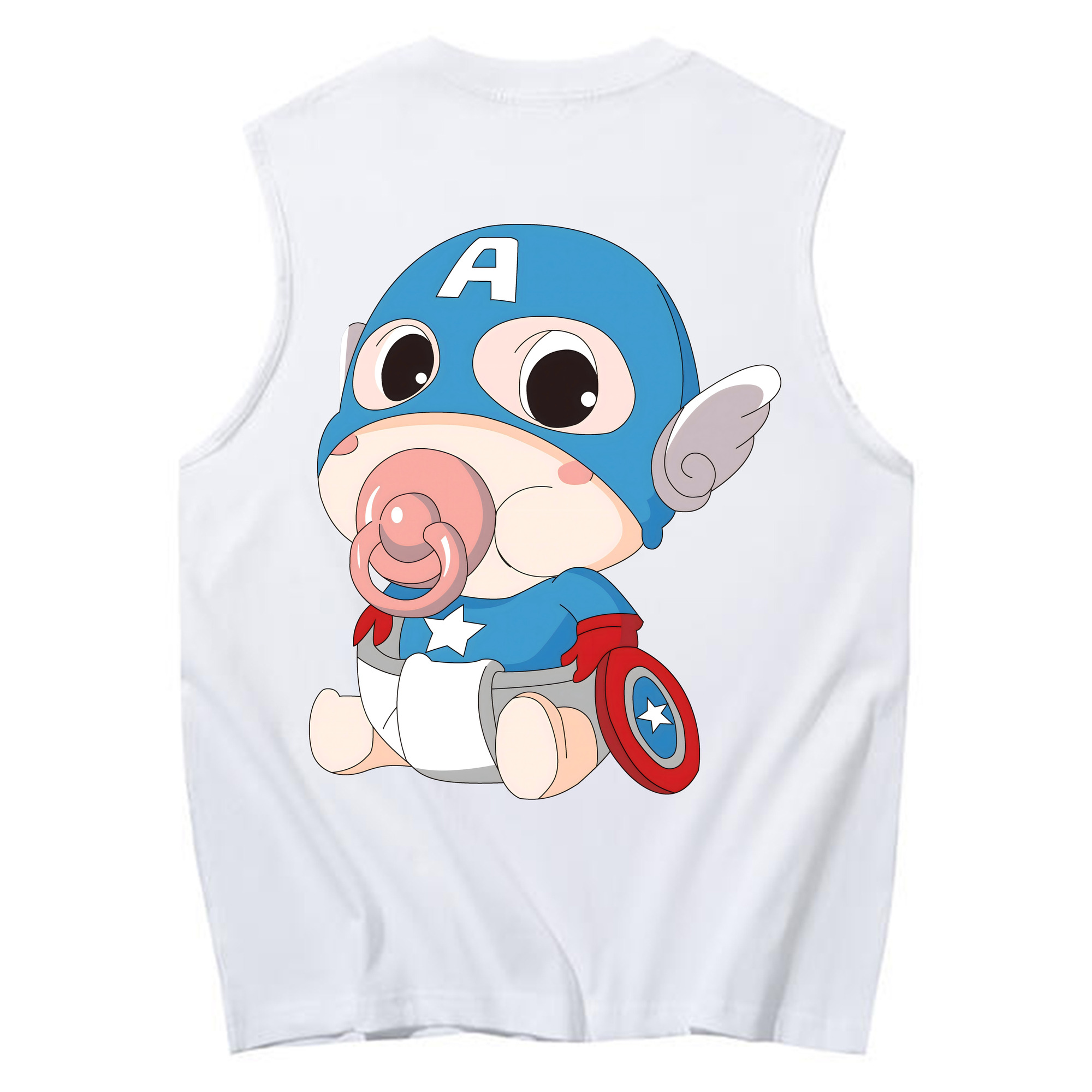 （画像用） アベンジャーズ The Avengers コットン100％タンクトップ（背面プリント）