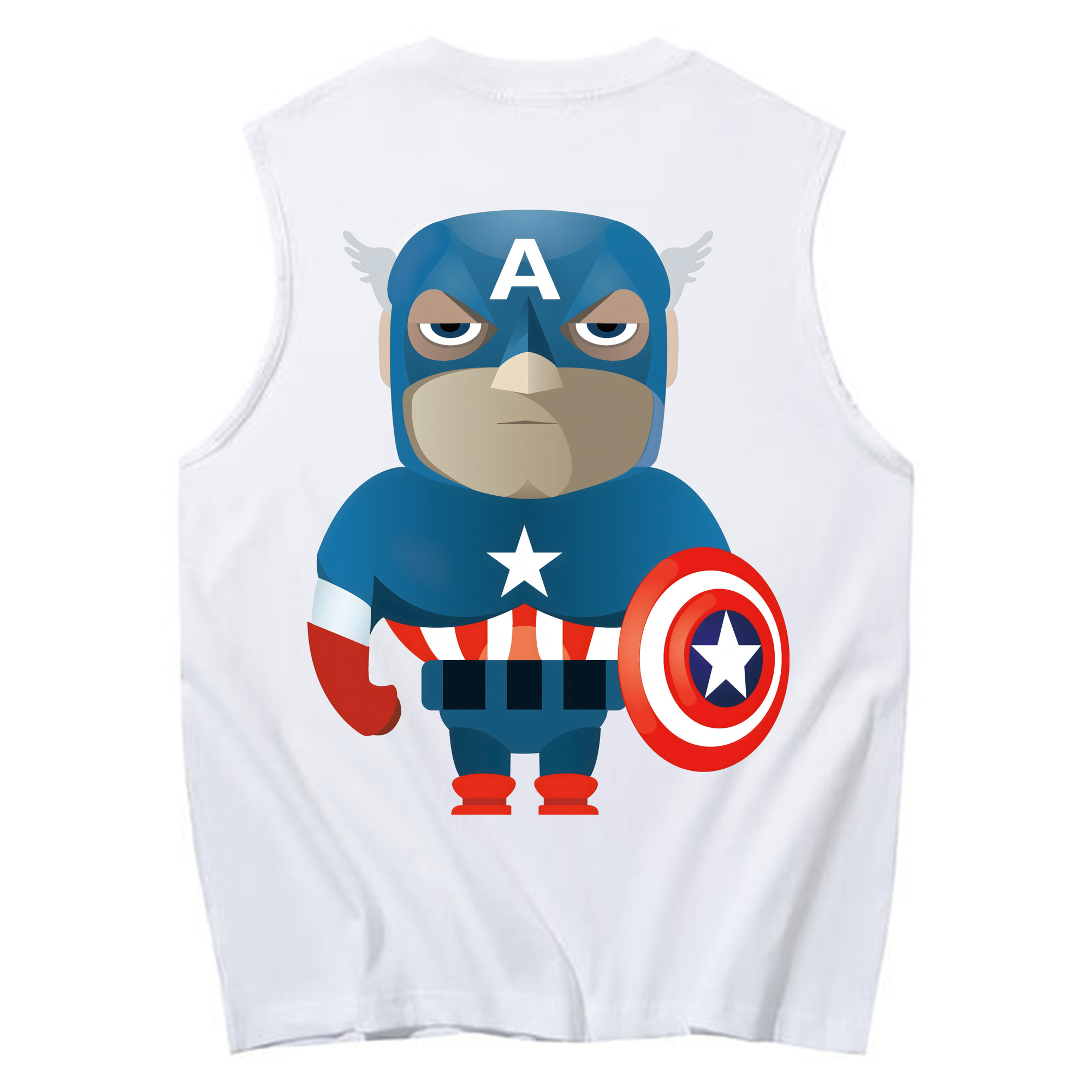 （画像用） アベンジャーズ The Avengers コットン100％タンクトップ（背面プリント）