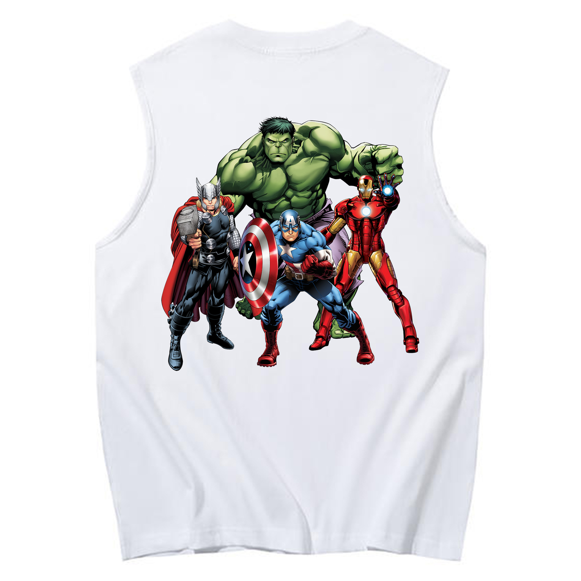 （画像用） アベンジャーズ The Avengers コットン100％タンクトップ（背面プリント）