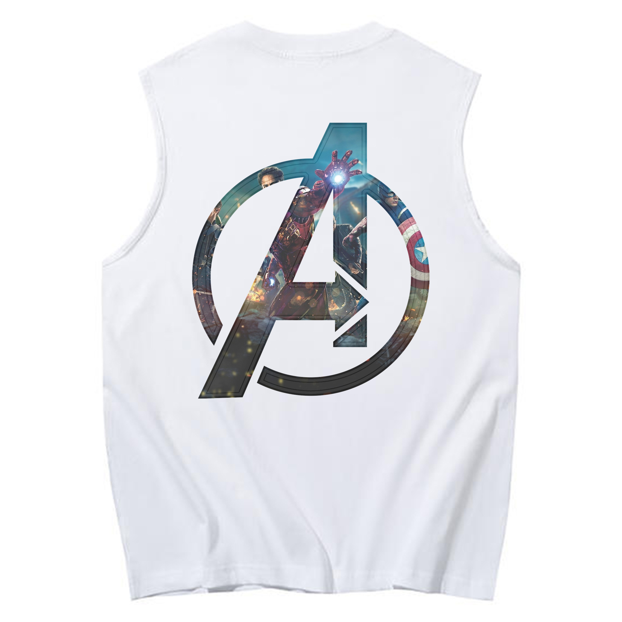 （画像用） アベンジャーズ The Avengers コットン100％タンクトップ（背面プリント）