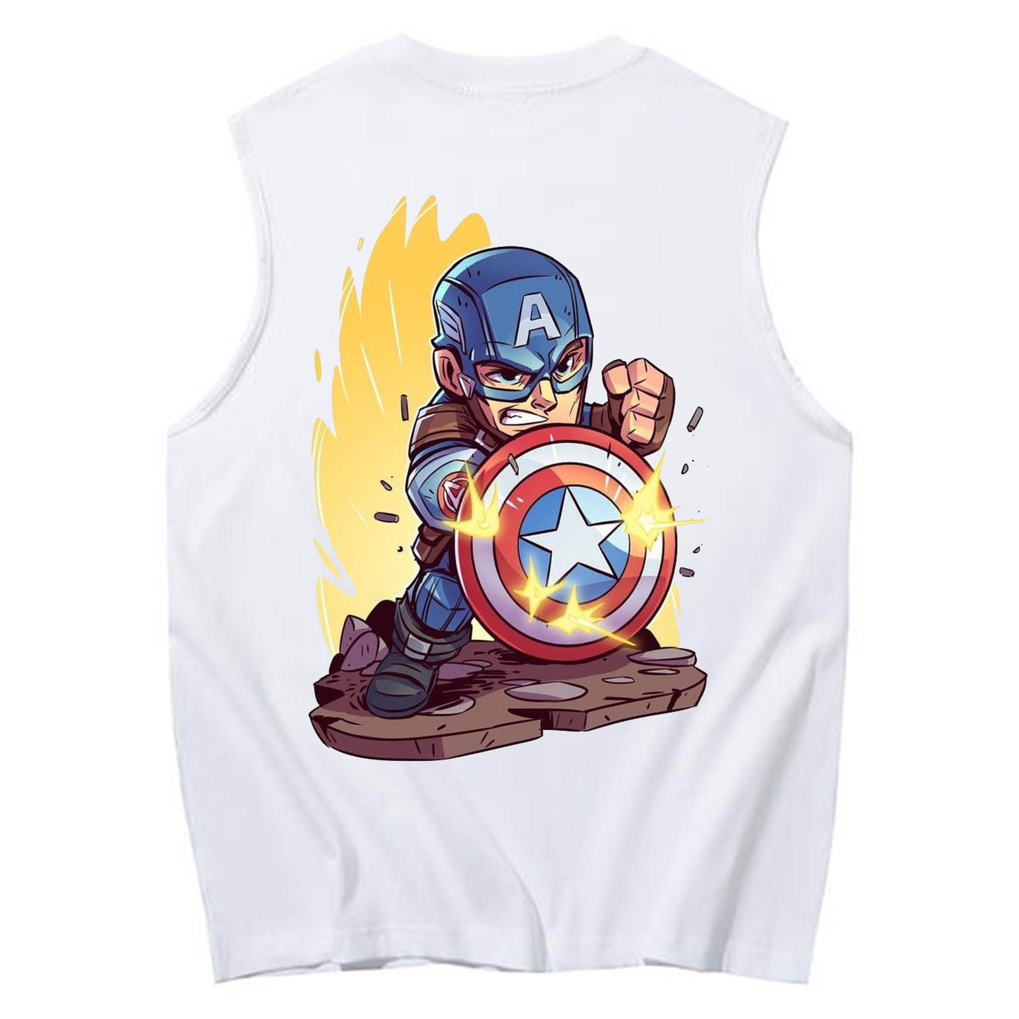 （画像用） アベンジャーズ The Avengers コットン100％タンクトップ（背面プリント）