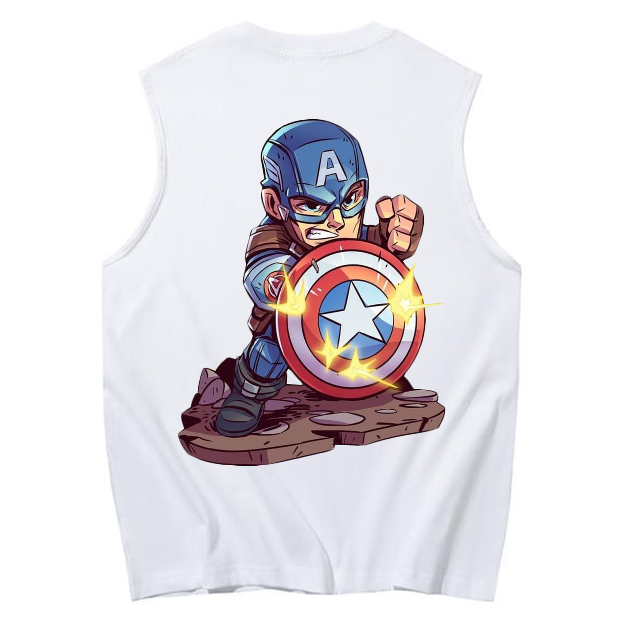 （画像用） アベンジャーズ The Avengers コットン100％タンクトップ（背面プリント）