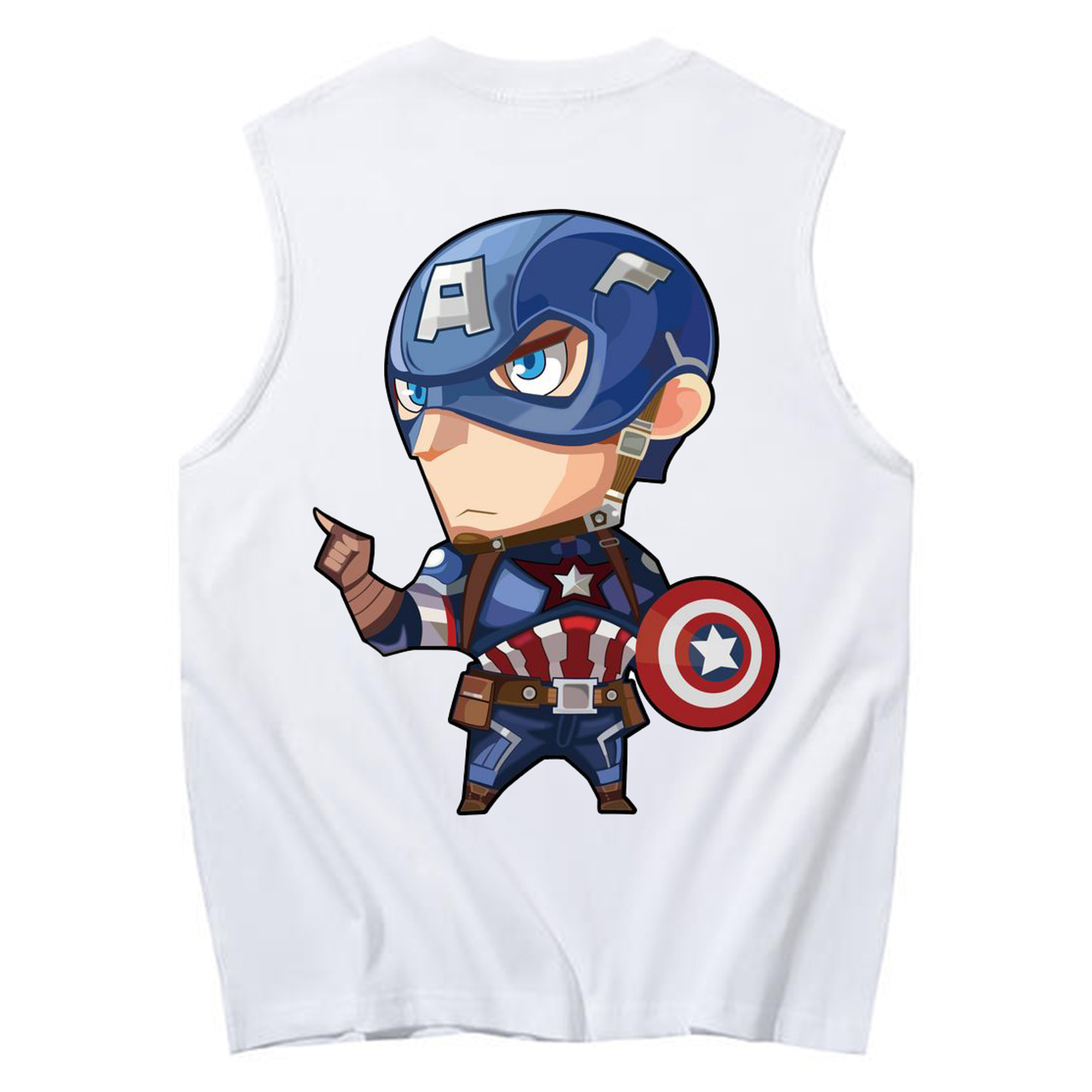 （画像用） アベンジャーズ The Avengers コットン100％タンクトップ（背面プリント）