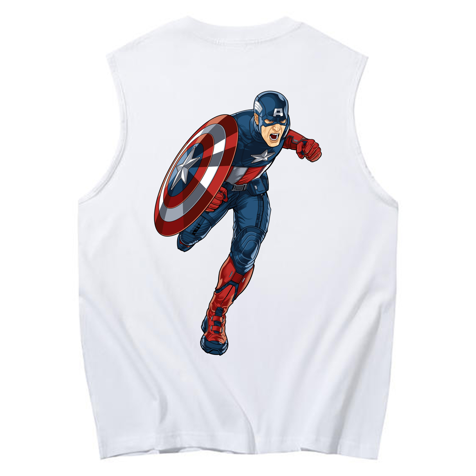（画像用） アベンジャーズ The Avengers コットン100％タンクトップ（背面プリント）