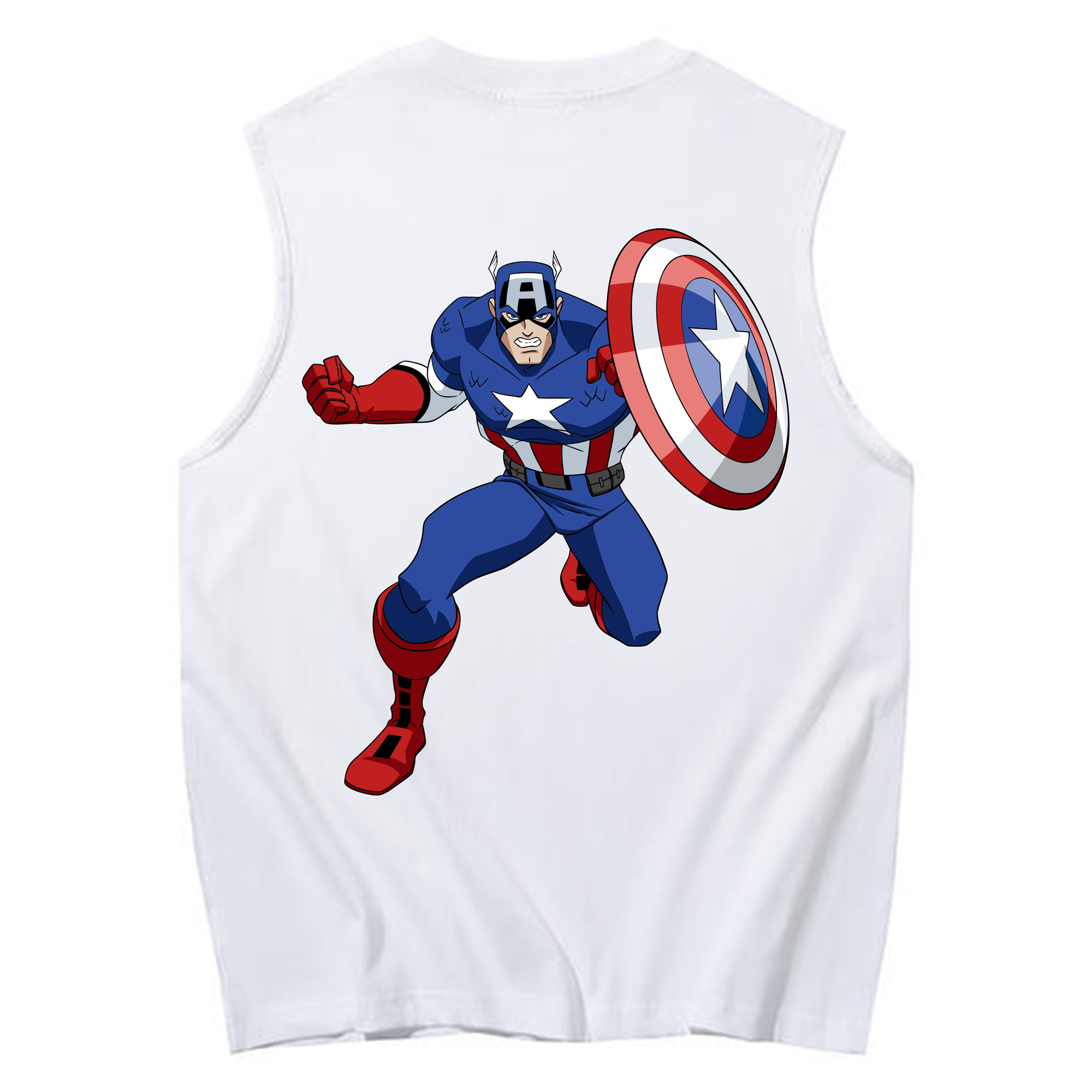 （画像用） アベンジャーズ The Avengers コットン100％タンクトップ（背面プリント）