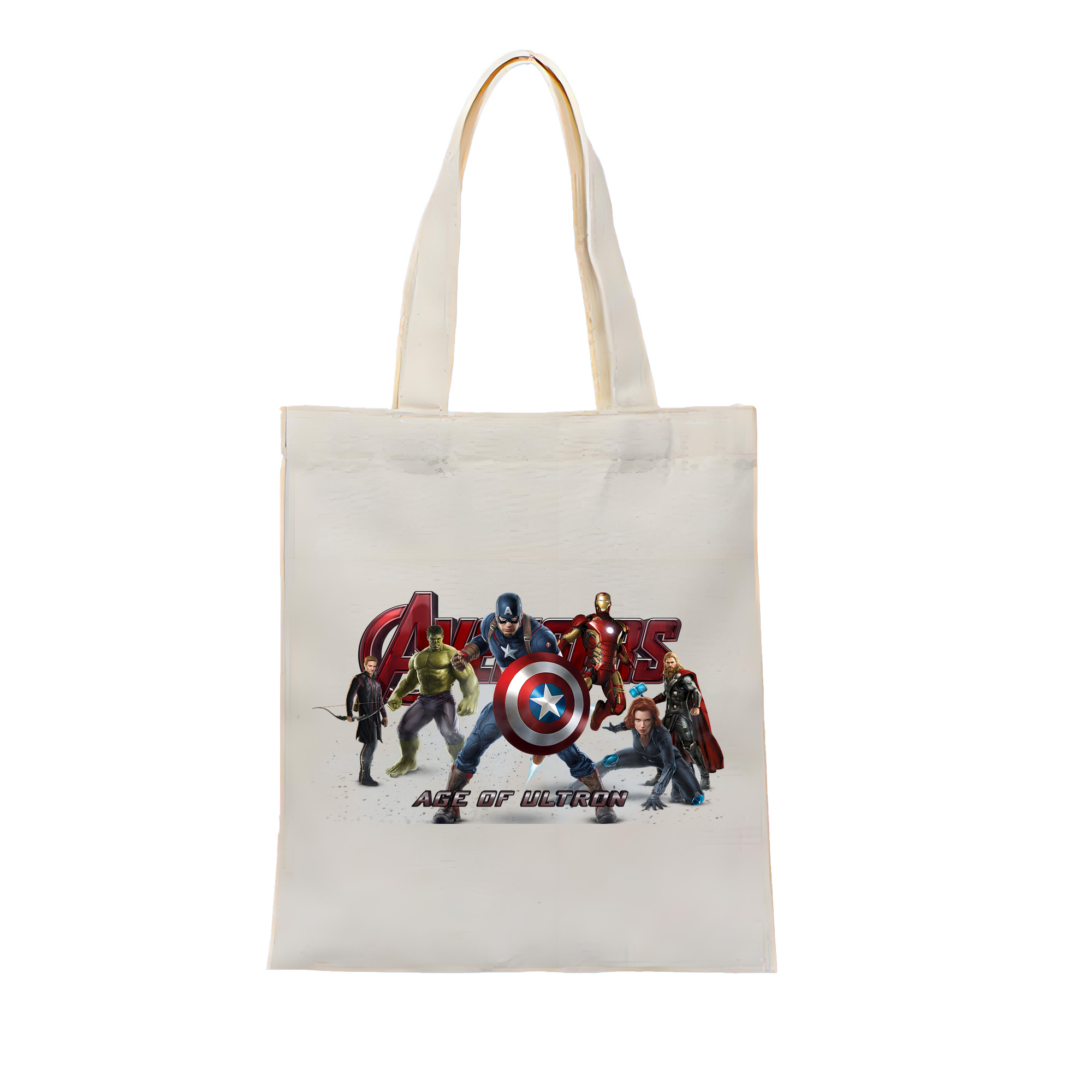 （画像用） アベンジャーズ The Avengers 縦型キャンバス生地手提げバッグ　トートバッグ